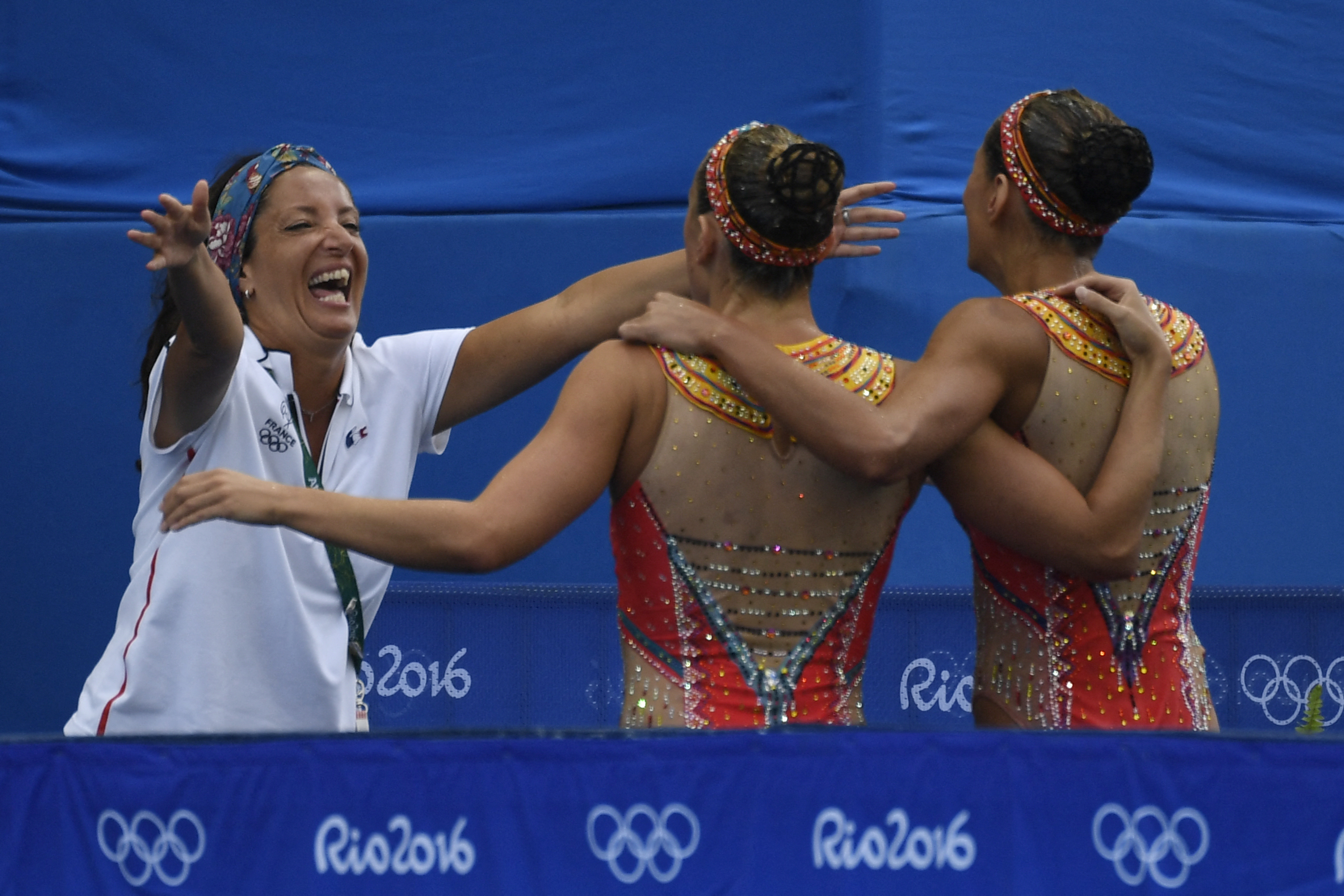 Julie Fabre est la patronne des Bleues de la natation artistique. Aux Jeux de Rio, en 2016, les femmes ne représentaient que 11% des entraîneurs du plateau. AFP/Christophe Simon