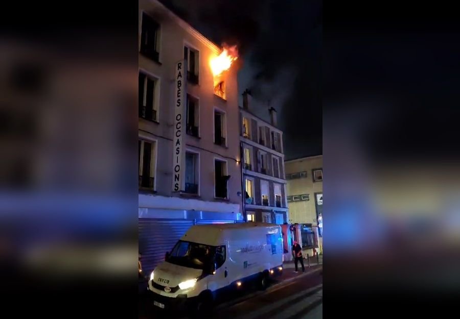 Villeneuve-Saint-Georges, le 15 octobre 2023. Un incendie s'est déclaré tôt le dimanche 15 octobre dans un immeuble d'habitation de la rue de Paris. DR