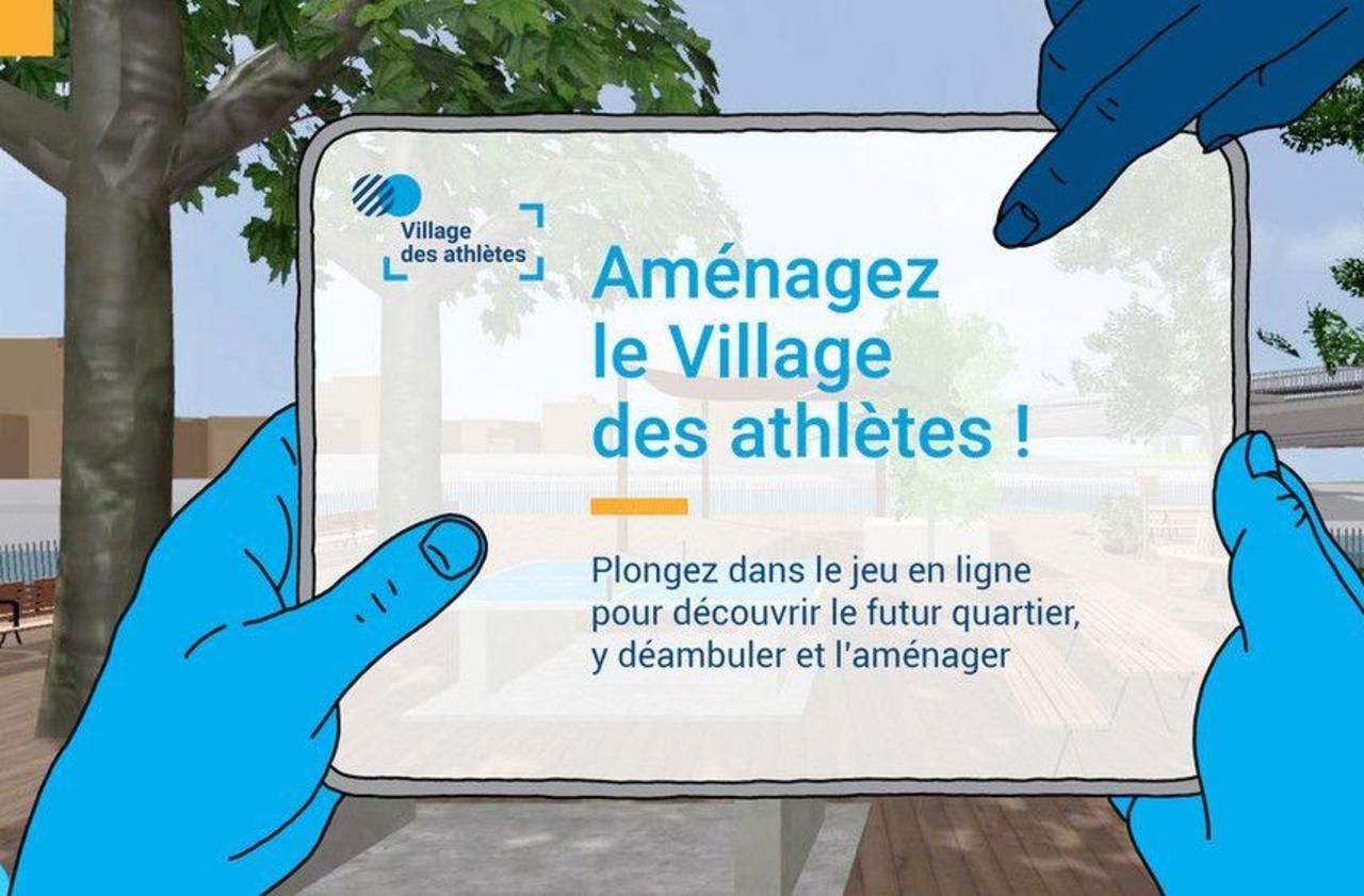 <b></b> Ce jeu pédagogique est utilisé par la Solideo pour permettre aux habitants d’imaginer l’aménagement des espaces publics du futur village olympique.