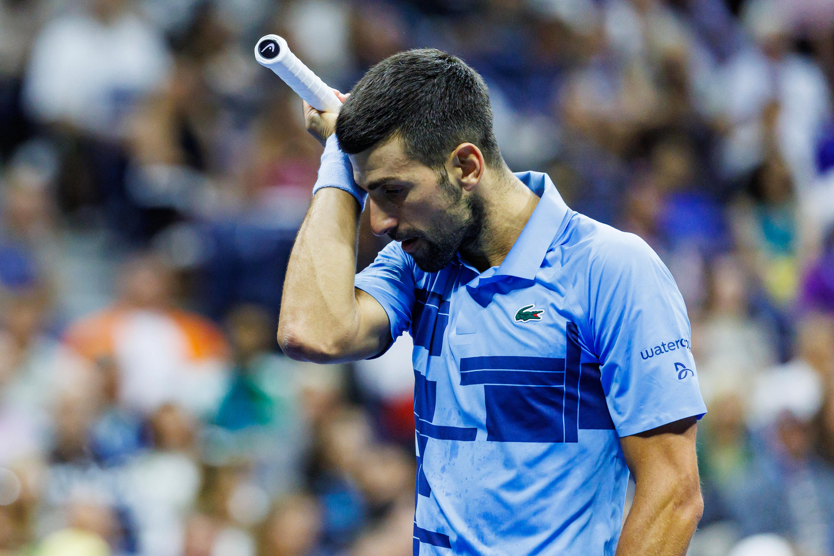 Pour la première fois depuis 2017, Novak Djokovic n'aura remporté aucun titre du Grand Chelem cette année. Icon Sport