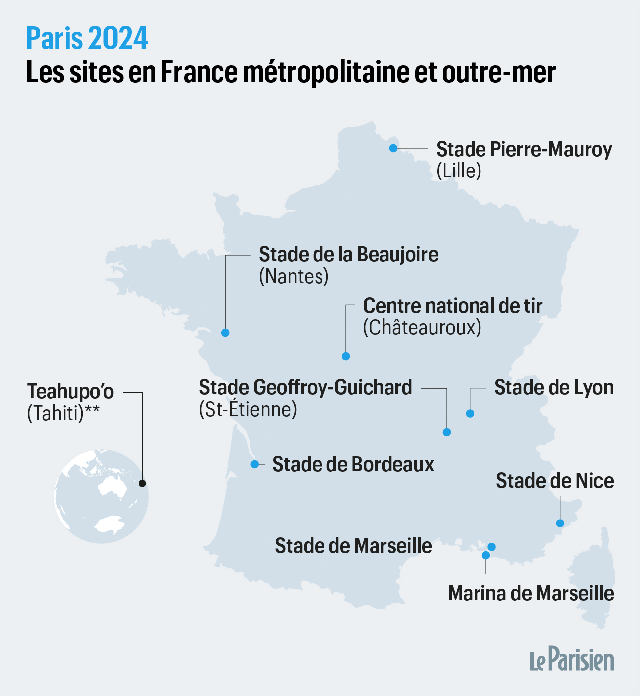 La carte des sites des JO de Paris 2024 officialisée avec un