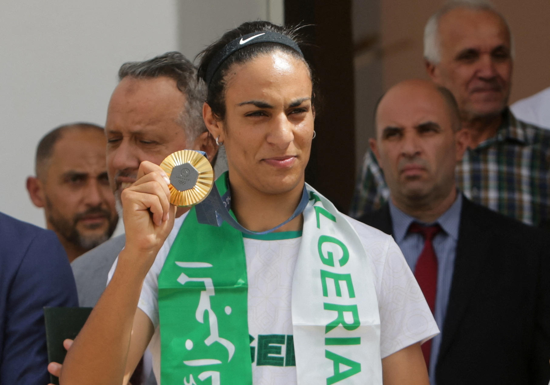 Imane Khelif a remporté l'or olympique en boxe, lors des JO de Paris (Ramzi Boudina/Reuters).