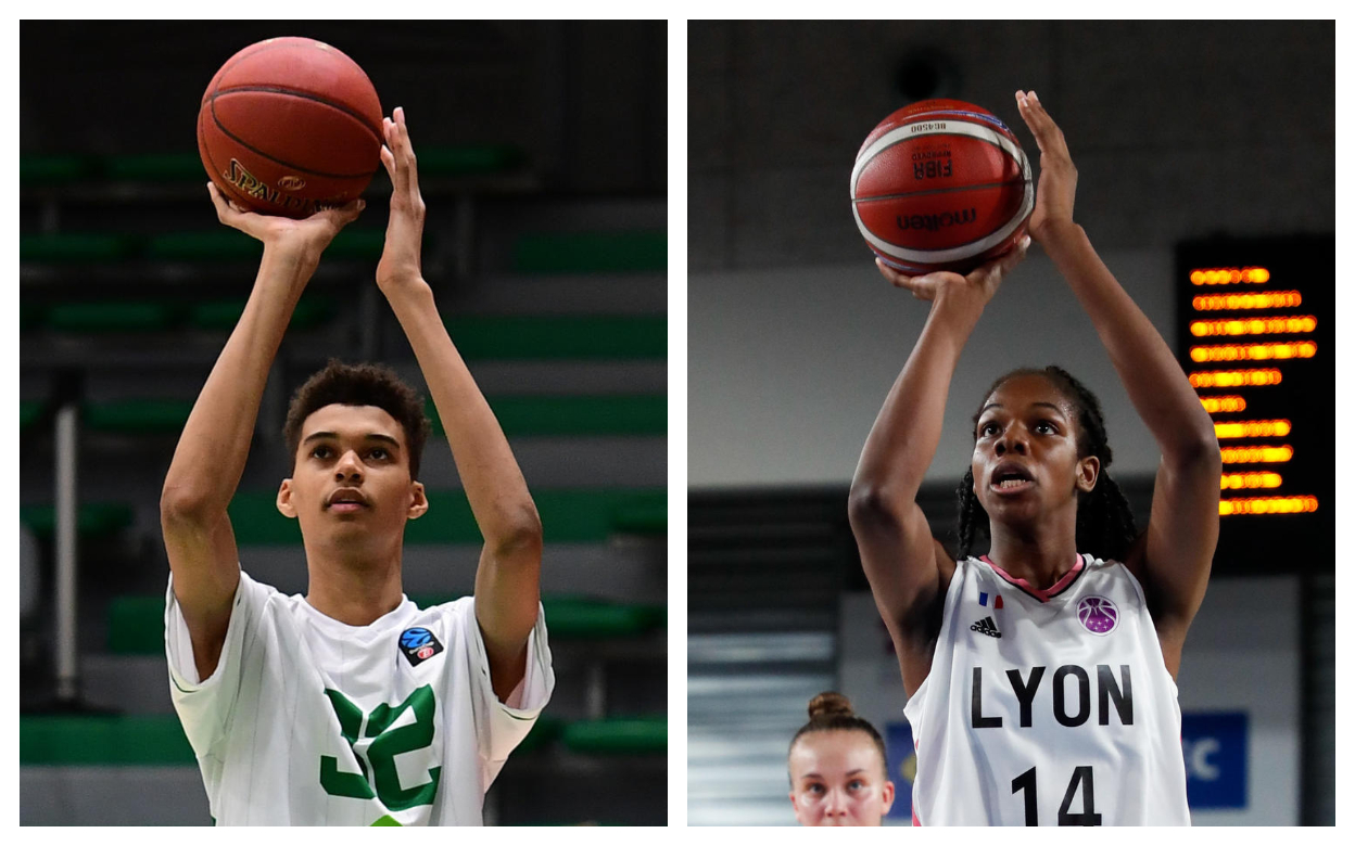 Les joueurs de basket ont, tous les deux, habités à Nanterre (Hauts-de-Seine) et se retrouvent aujourd'hui aux Jeux olympiques de Paris. Icon Sport/Dave Winter et Icon Sport/Romain Biard