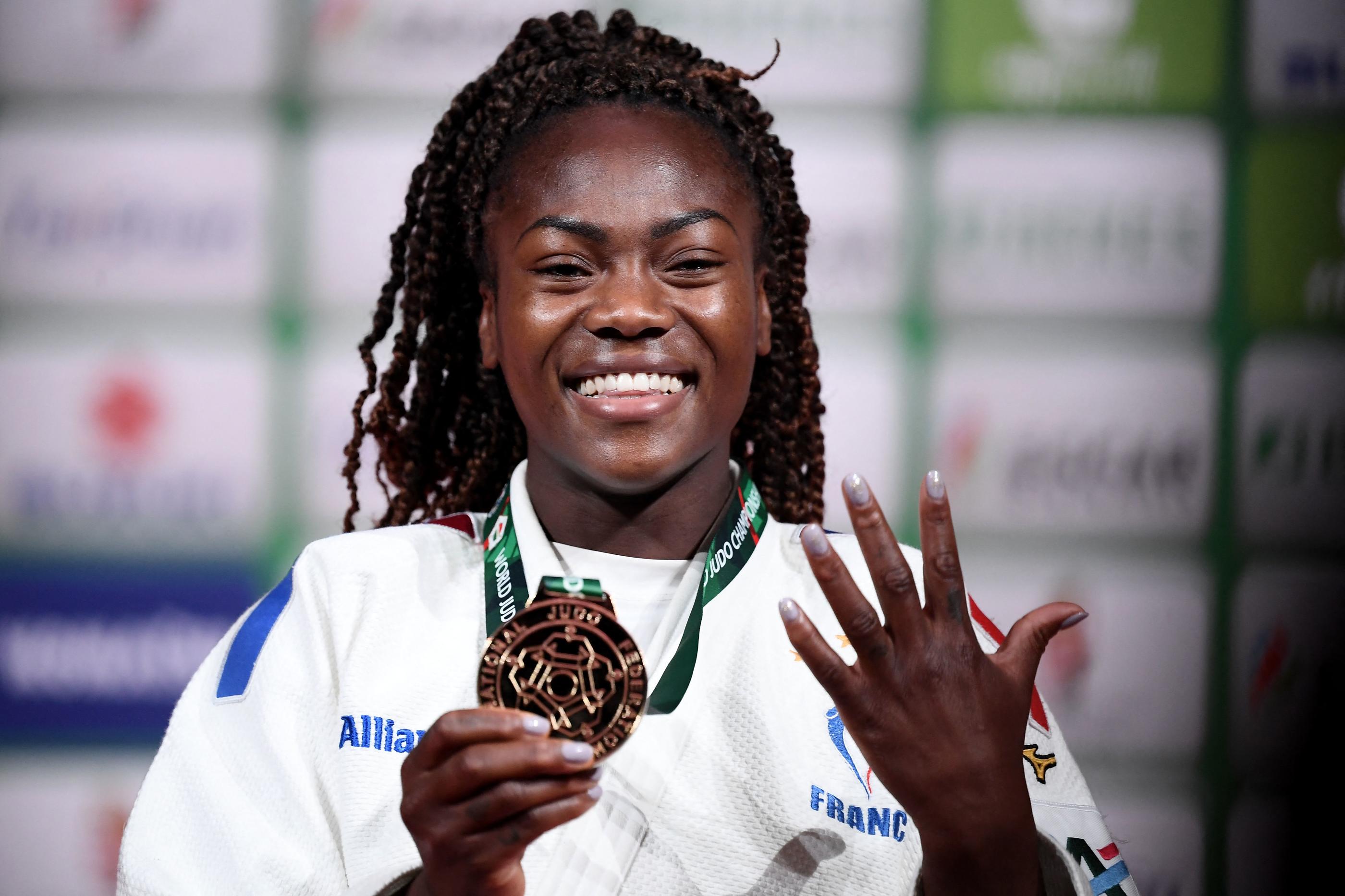 Clarisse Agbegnenou, quintuple championne du monde, sera la favorite pour le titre olympique, cet été à Tokyo. AFP/ATTILA KISBENEDEK