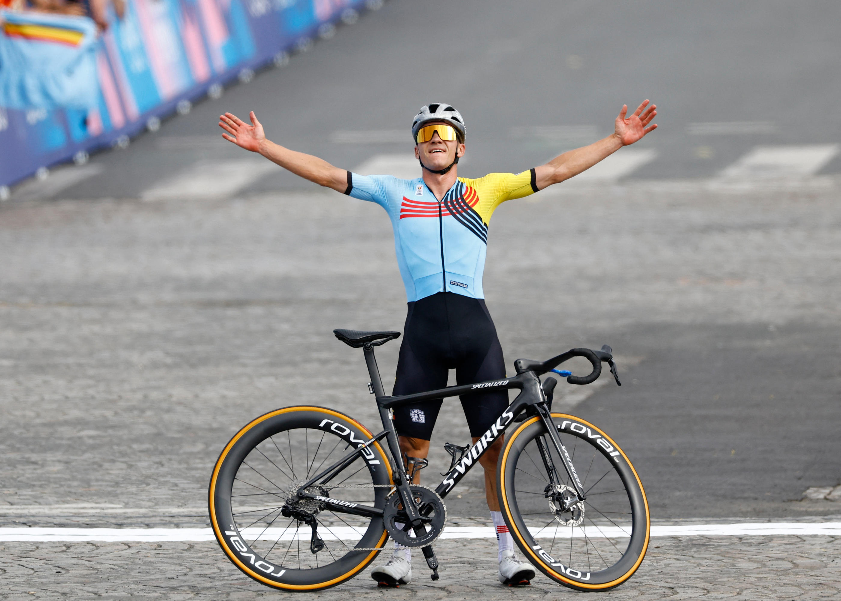 Remco Evenepoel a réussi une démonstration, ce samedi.
Reuters/Piroschka Van De Wouw