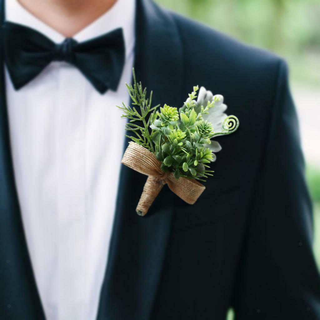 6 Boutonnières En Rose Champagne – Soie Et Métal – Pour Marié, Témoin Ou Invités – Élégantes Et Durables