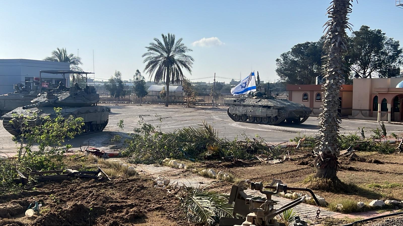 Tsahal a pris le contrôle du point de passage de Rafah, côté palestinien. Icon Sport/IDF/Handout via Xinhua