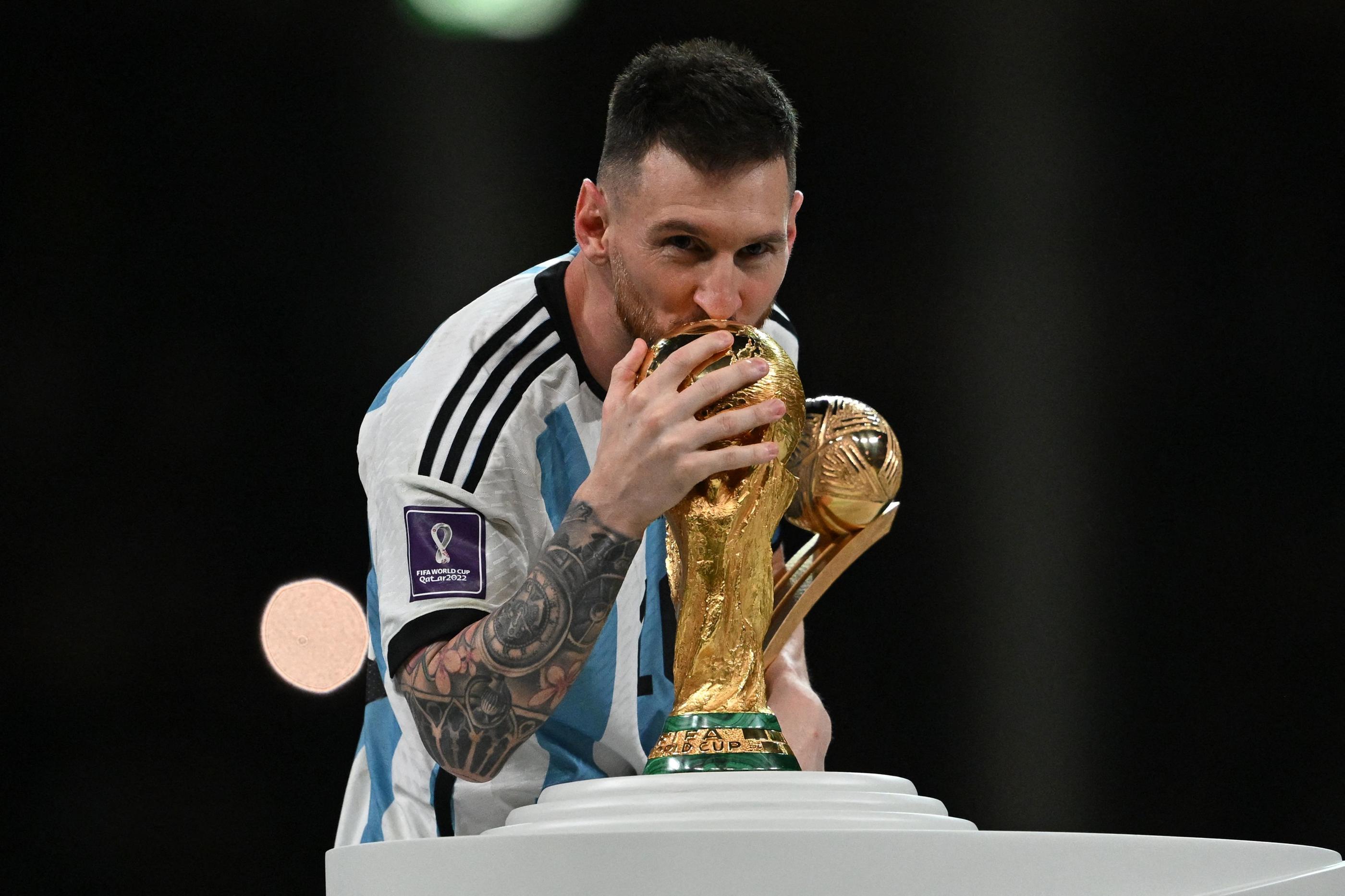 Lionel Messi rêve de remporter une seconde Coupe du monde, après avoir remporté le Mondial en décembre 2022 au Qatar. AFP / Paul ELLIS