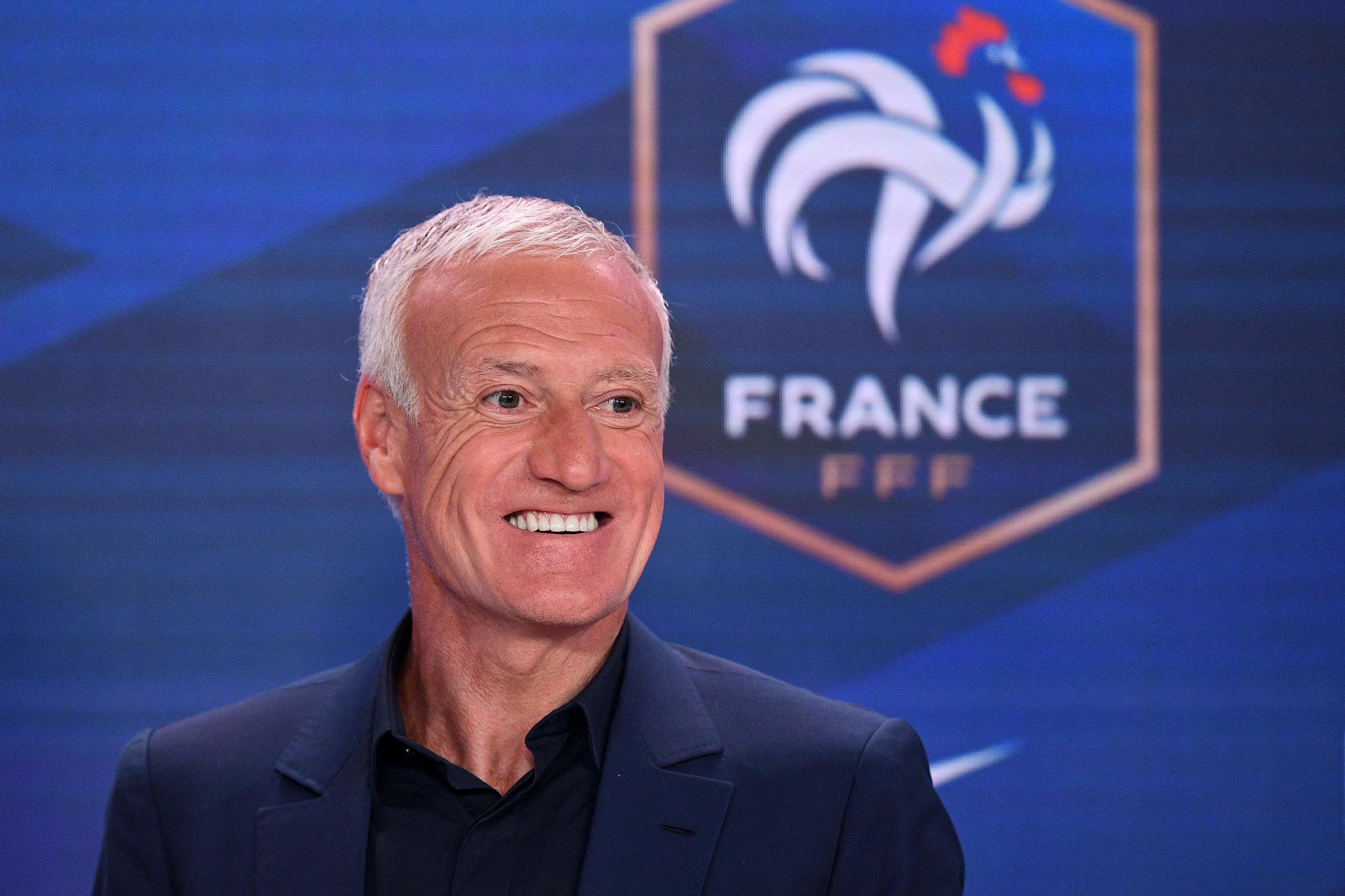Didier Deschamps assume le statut de favoris des Bleus, tout en restant humble. AFP/Franck Fife