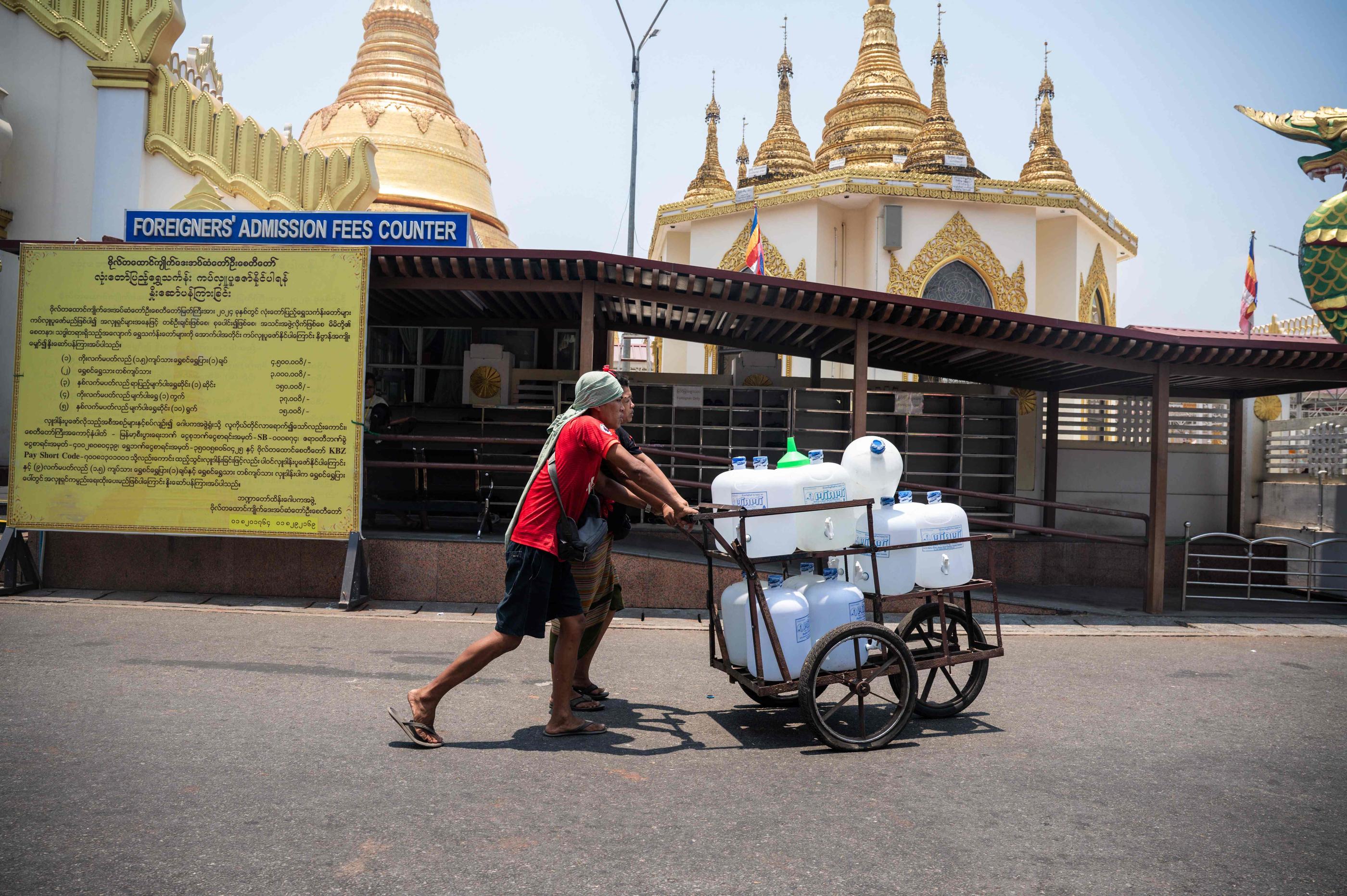 Plus de 48 °C ont été enregistrés dans le centre de la Birmanie dimanche, un record historique pour un mois d'avril. AFP/ Sai Aung MAIN