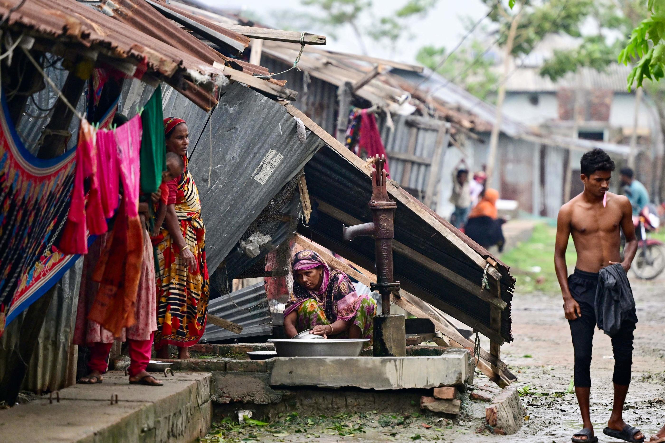 Le cyclone Remal s'est abattu à partir de dimanche soir sur les côtes du Bangladesh et de l'Inde. AFP/Munir Uz Zaman