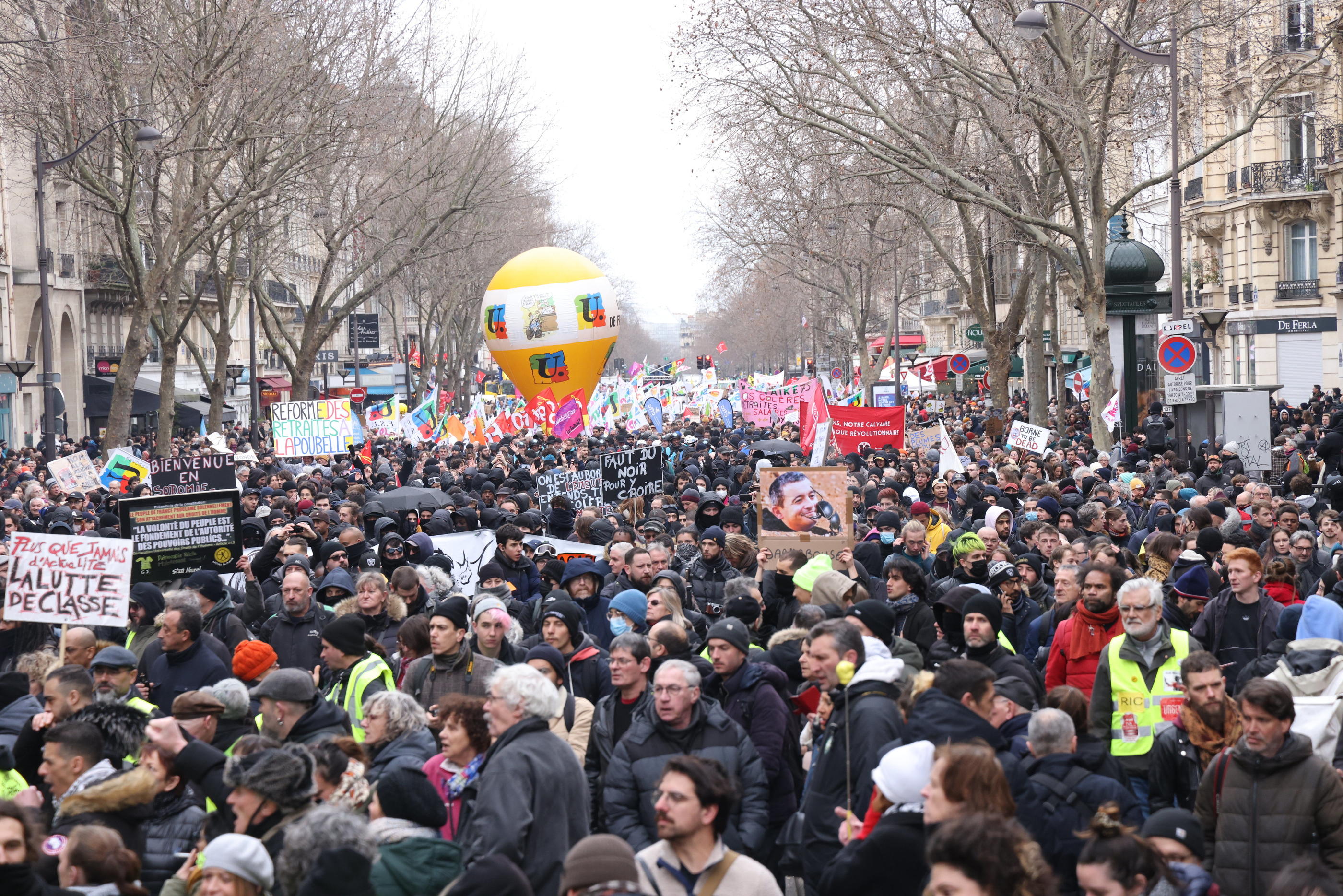 Lors d'une manifestation contre la réforme des retraites, le 7 mars 2023 à Paris. LP/Jean-Baptiste Quentin