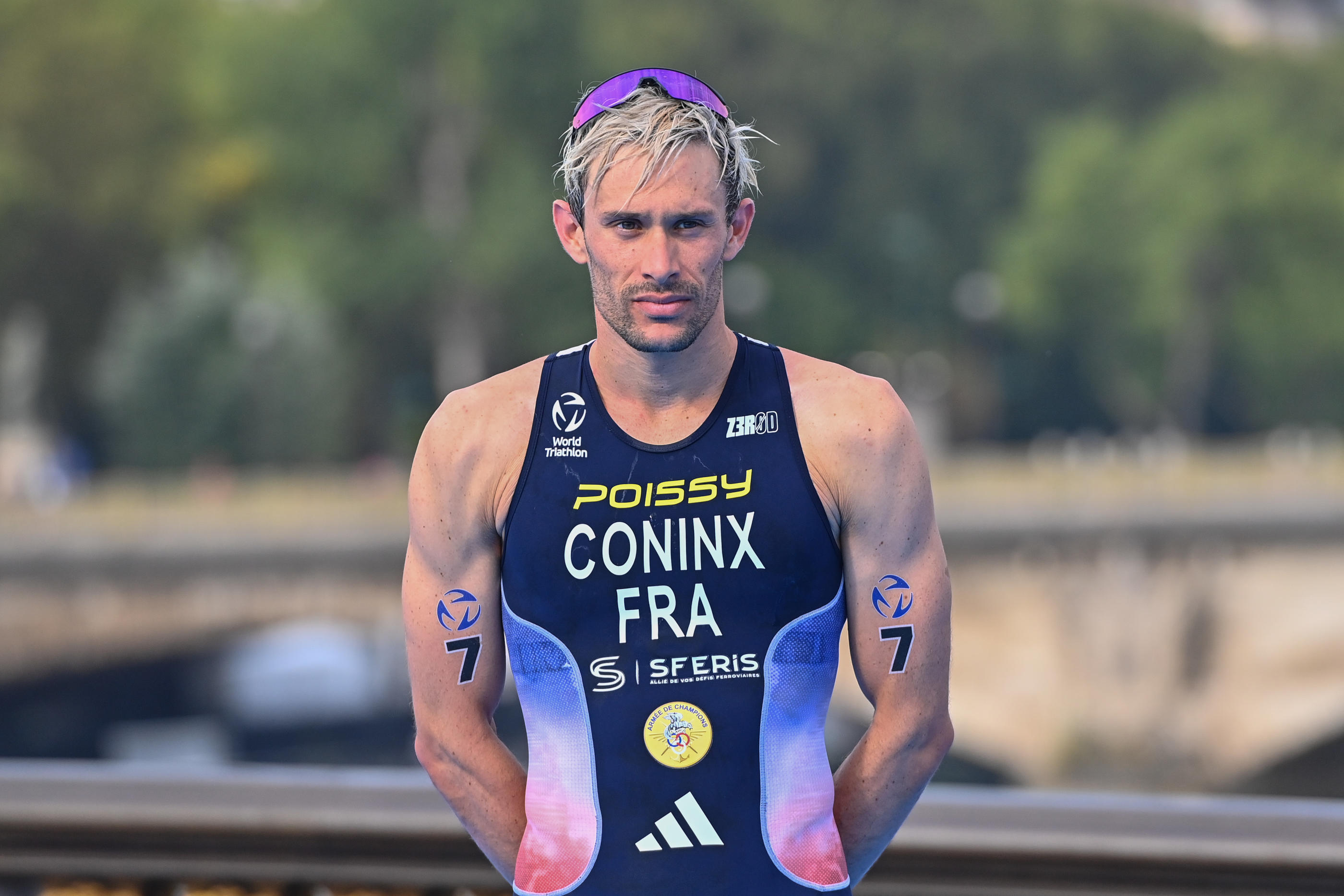Dorian Coninx a remporté ce samedi en Espagne son premier titre de champion du monde de triathlon. Icon Sport/Anthony Dibon