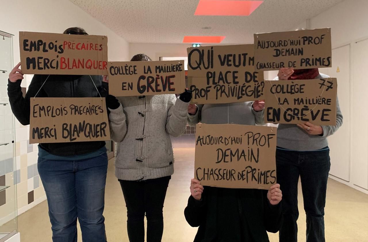 <b></b> Lognes, jeudi 5 décembre 2019. La mobilisation avait été très suivie au collège La Maillière de Lognes, où 29 professeurs étaient absents sur 30 attendus, d’après l’équipe enseignante.