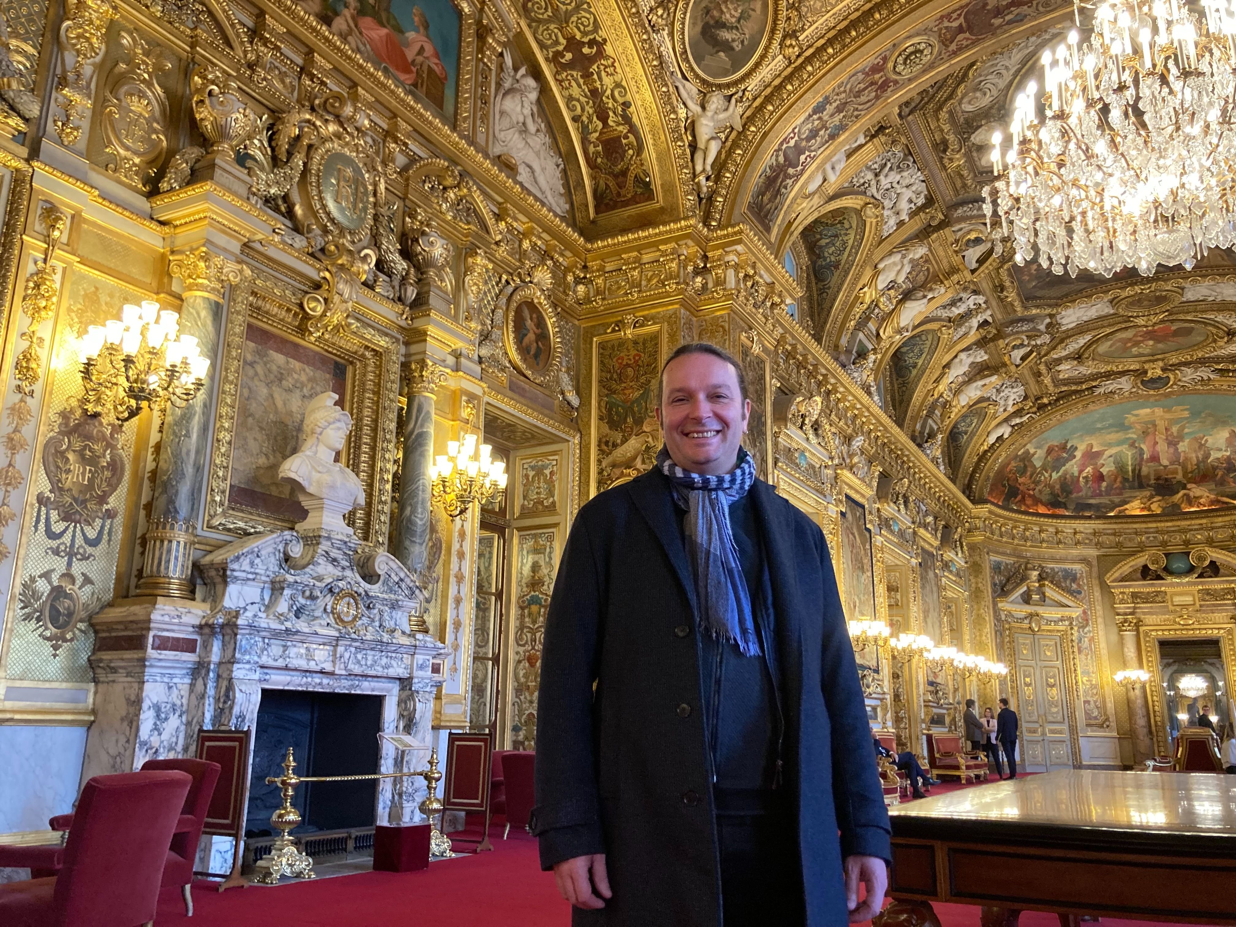 Paris (VIe), le 9 novembre. Pierre Barros, maire de Fosses depuis 2007, a été élu sénateur du Val-d'Oise le 25 septembre. LP/Anne Collin