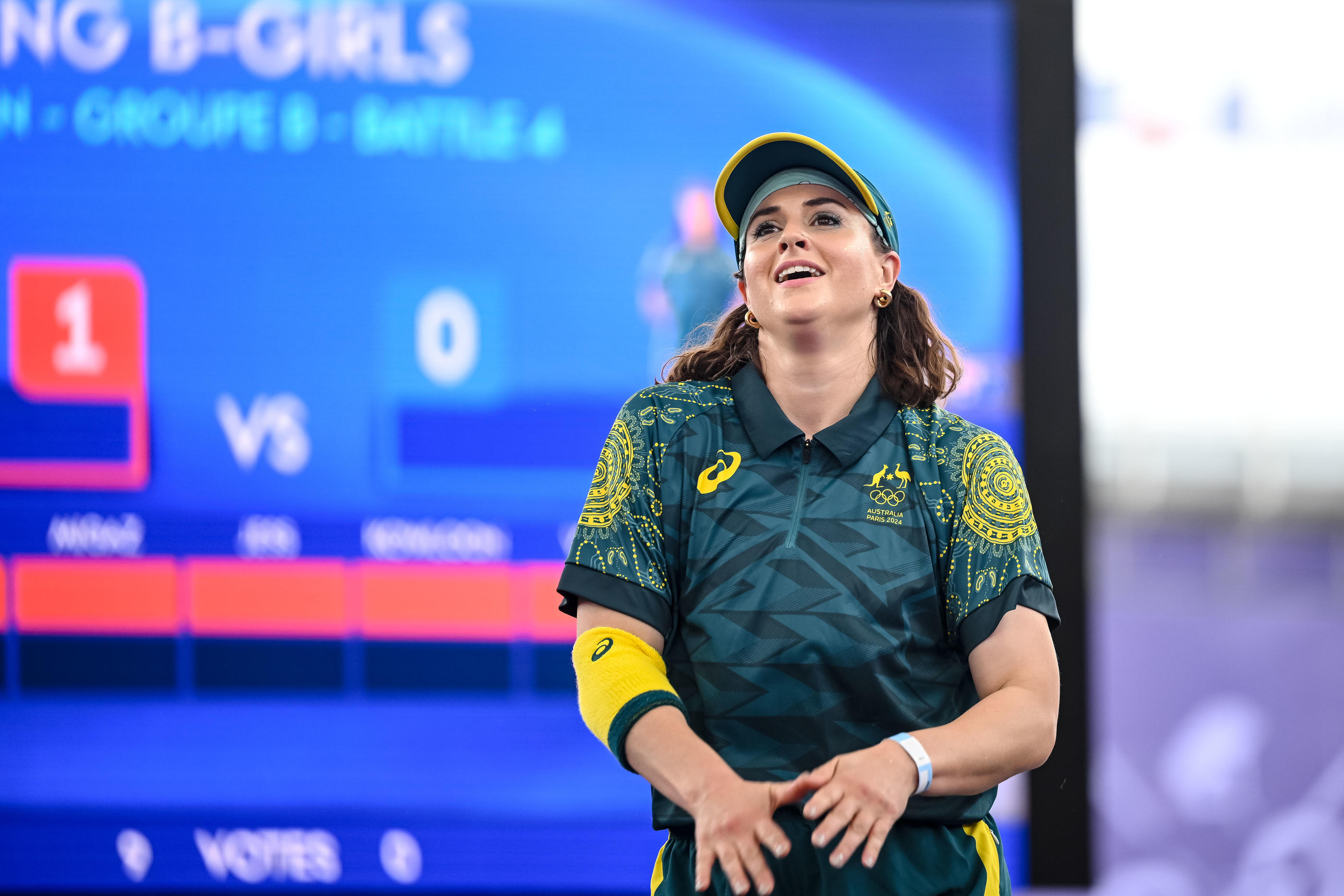 Raygun, la représentante australienne du breaking aux JO de Paris 2024, a fait une apparition surprise à la télévision locale lors d'une cérémonie de remise de prix.  Icon Sport/Harry Langer