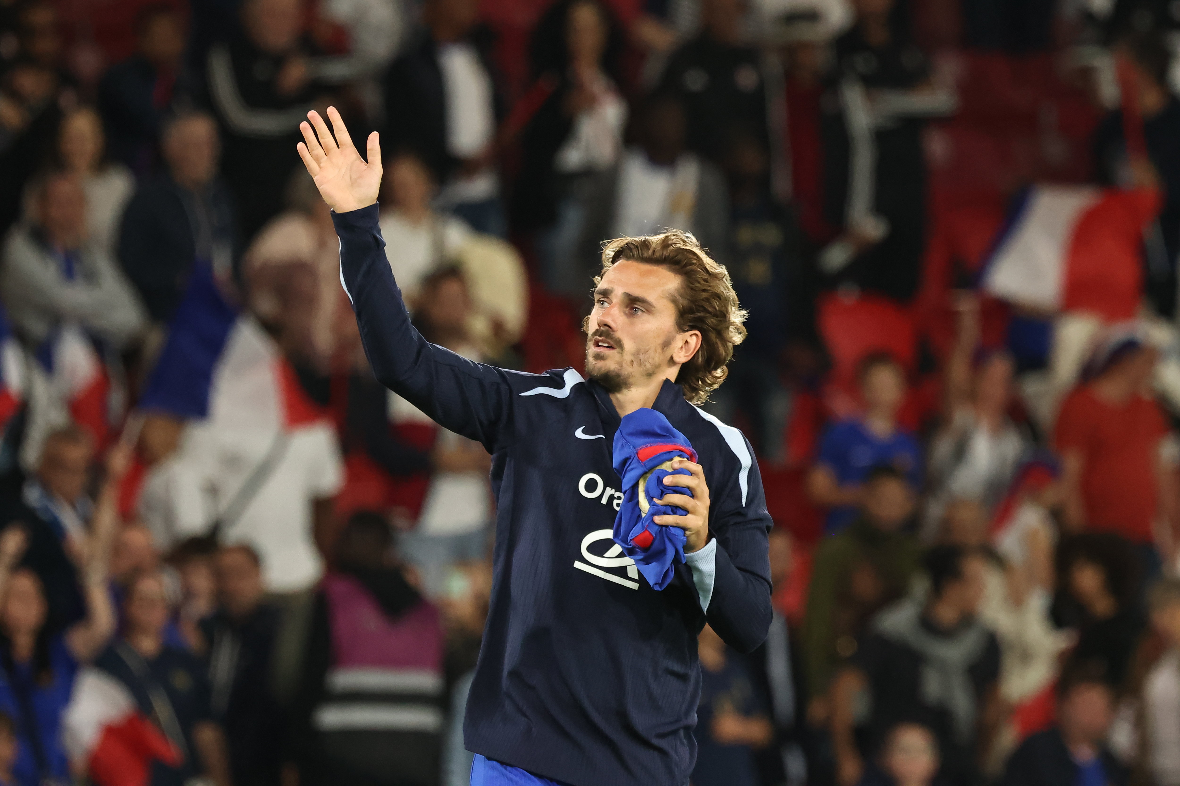 Antoine Griezmann lors de la défaite contre l'Italie. LP/Frédéric Dugit