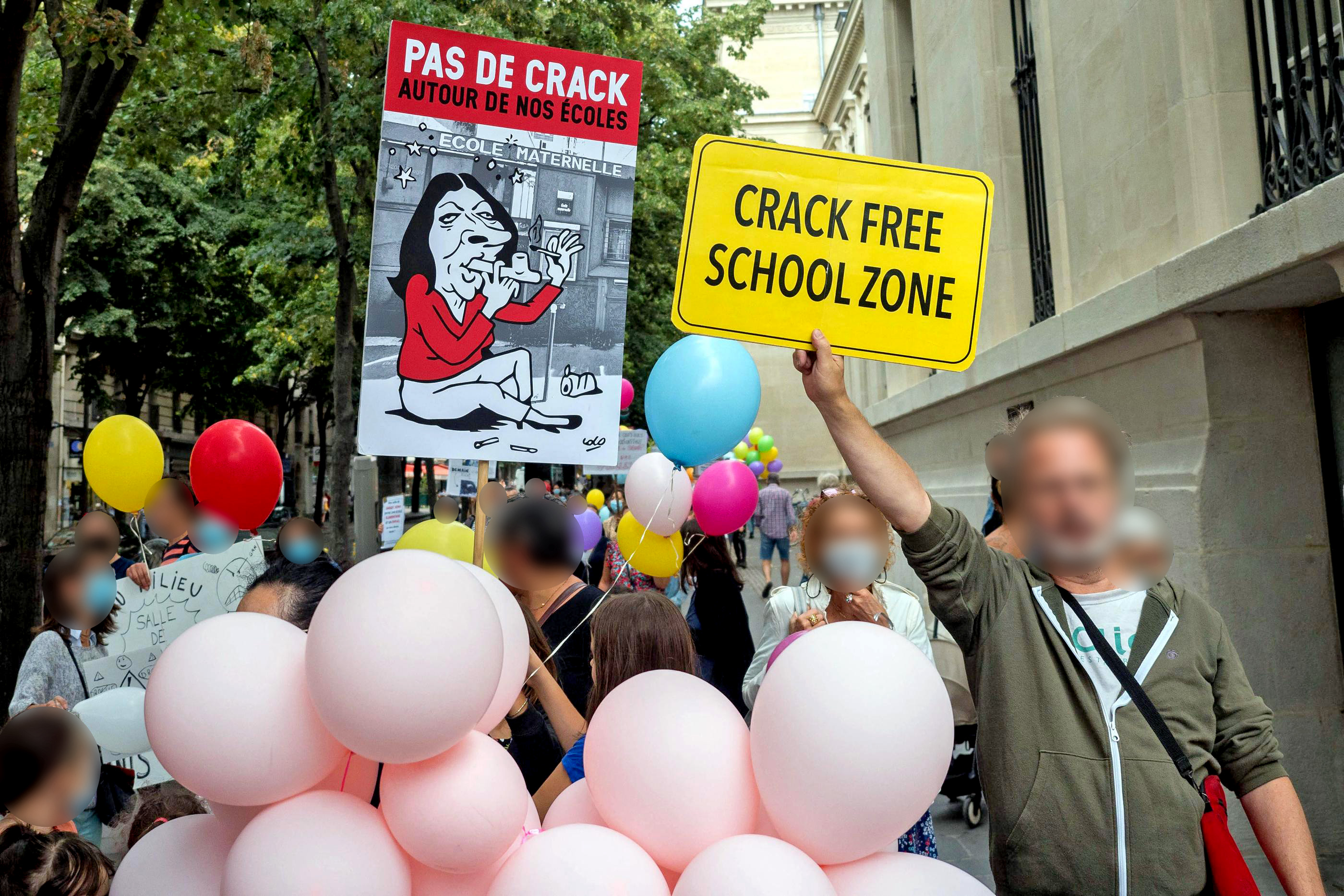 En 2021, plusieurs manifestations de riverains ont eu lieu  pour protester contre l'ouverture d'une structure dédiée aux usagers de crack à proximité d'écoles dans le XXe arrondissement de Paris. (archives) IP3/Bruno Levesque