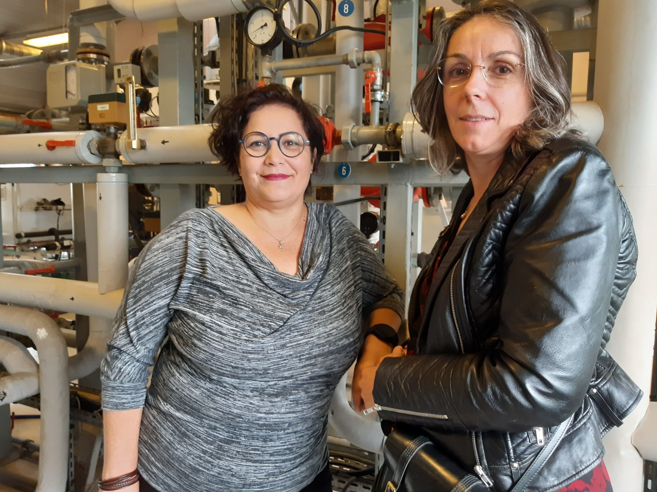 Taverny (Val-d'Oise), le 9 septembre 2022. Christiane Belhandouz, 48 ans, et Cécile Dupont, 52 ans, sont désormais techniciennes en climatisation, ventilation et chauffage. LP/Christophe Lefèvre