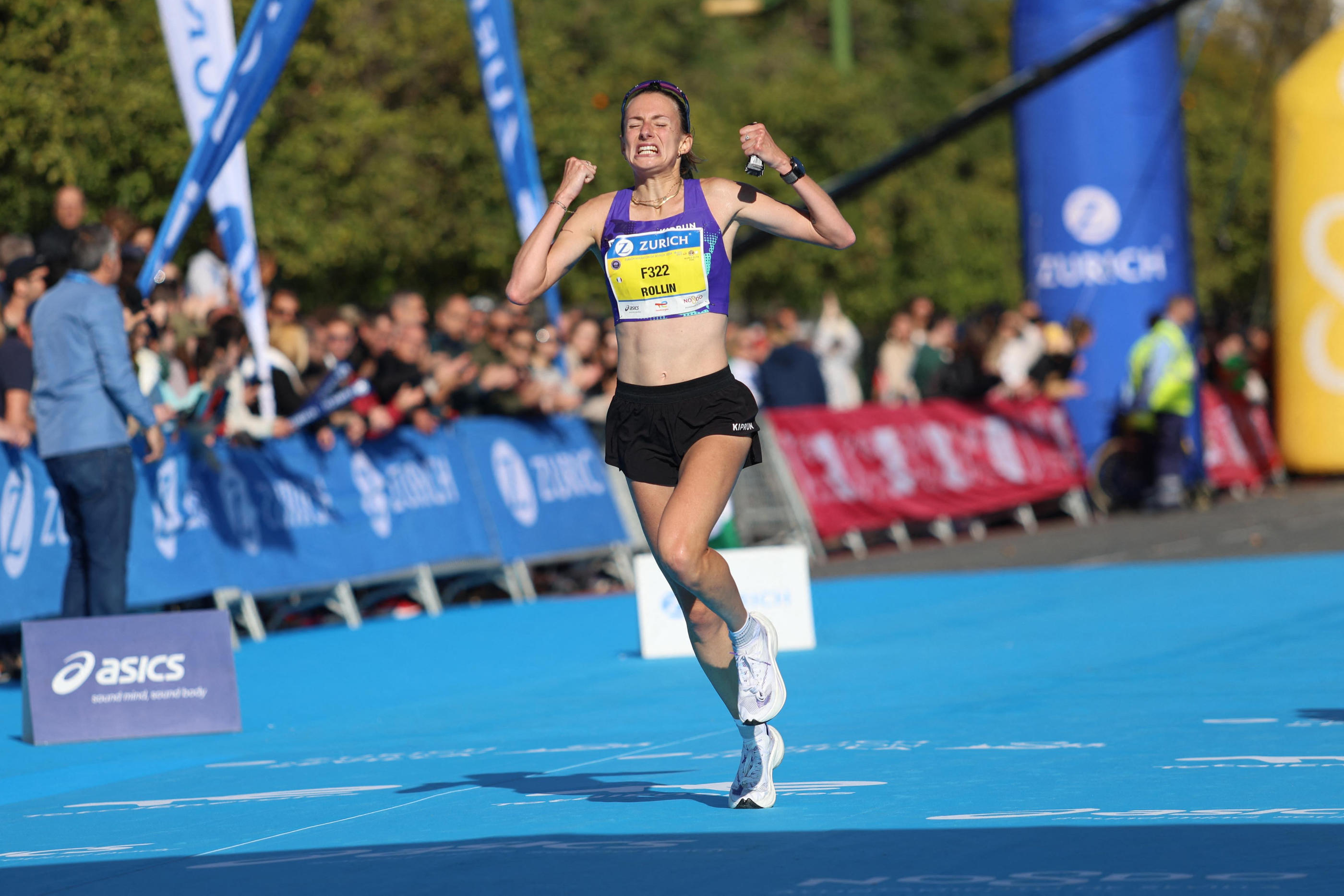 Méline Rollin a battu le record du France de marathon de 10 secondes. Un véritable exploit. MAXPPP