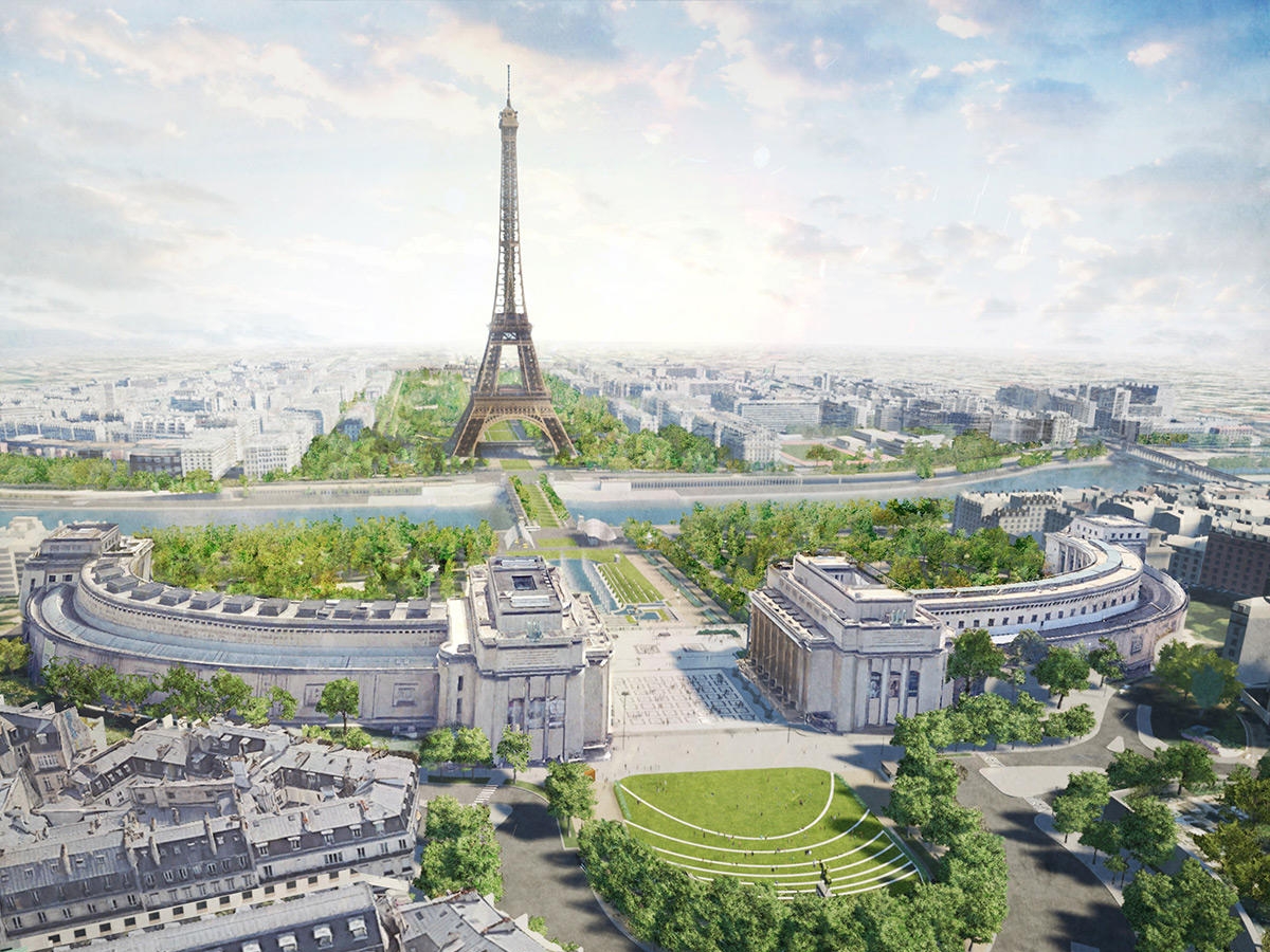 Le projet de rénovation du site de la tour Eiffel a été revu. La partie nord du Champ-de-Mars attendra la fin des JO pour être réaménagée. DR