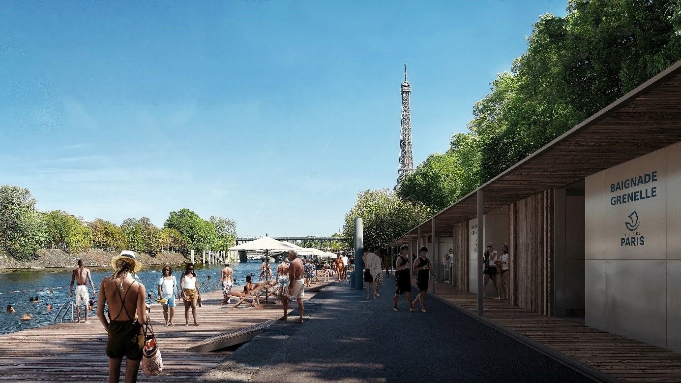 Voilà à quoi devraient ressembler les futurs sites de baignade dans la Seine. Ville de Paris