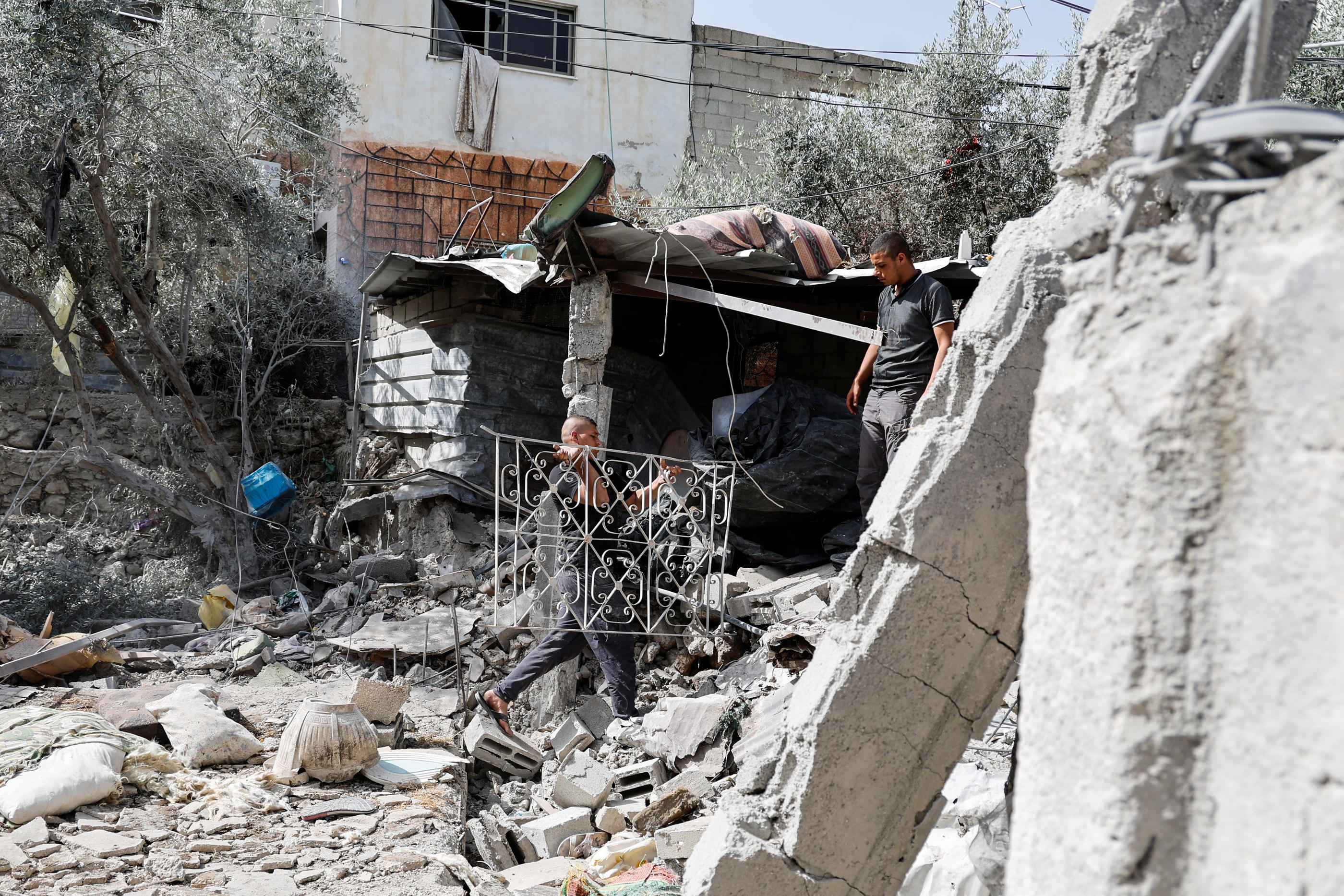 Une habitation détruite à Jénine, en Cisjordanie occupée, après des frappes israéliennes, le 18 mai 2024 (illustration). REUTERS /Raneen Sawafta