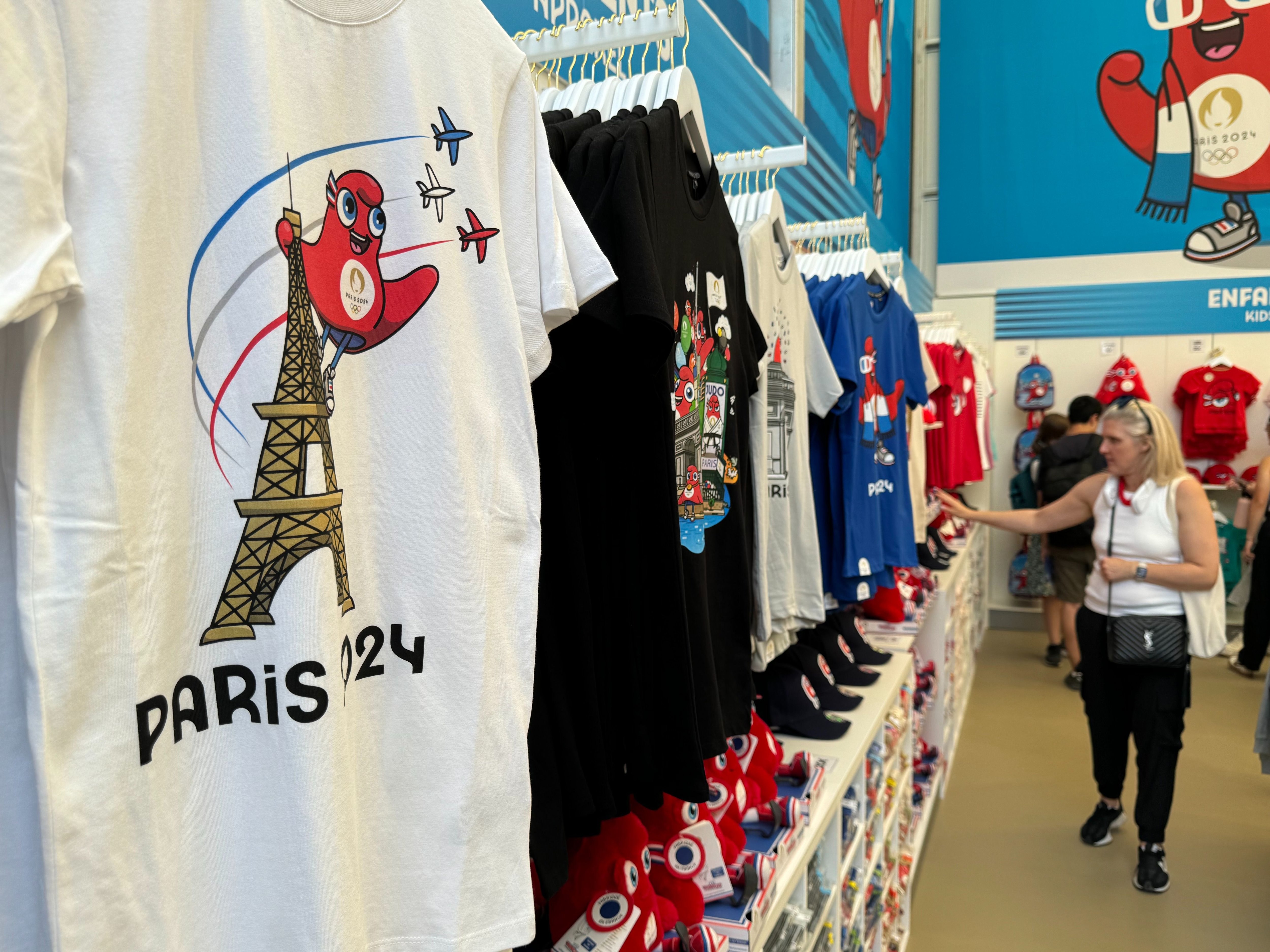 T-shirt Femme Paris 2024 - Collection Officielle Jeux Olympiques - 100% Coton - Licence Officielle