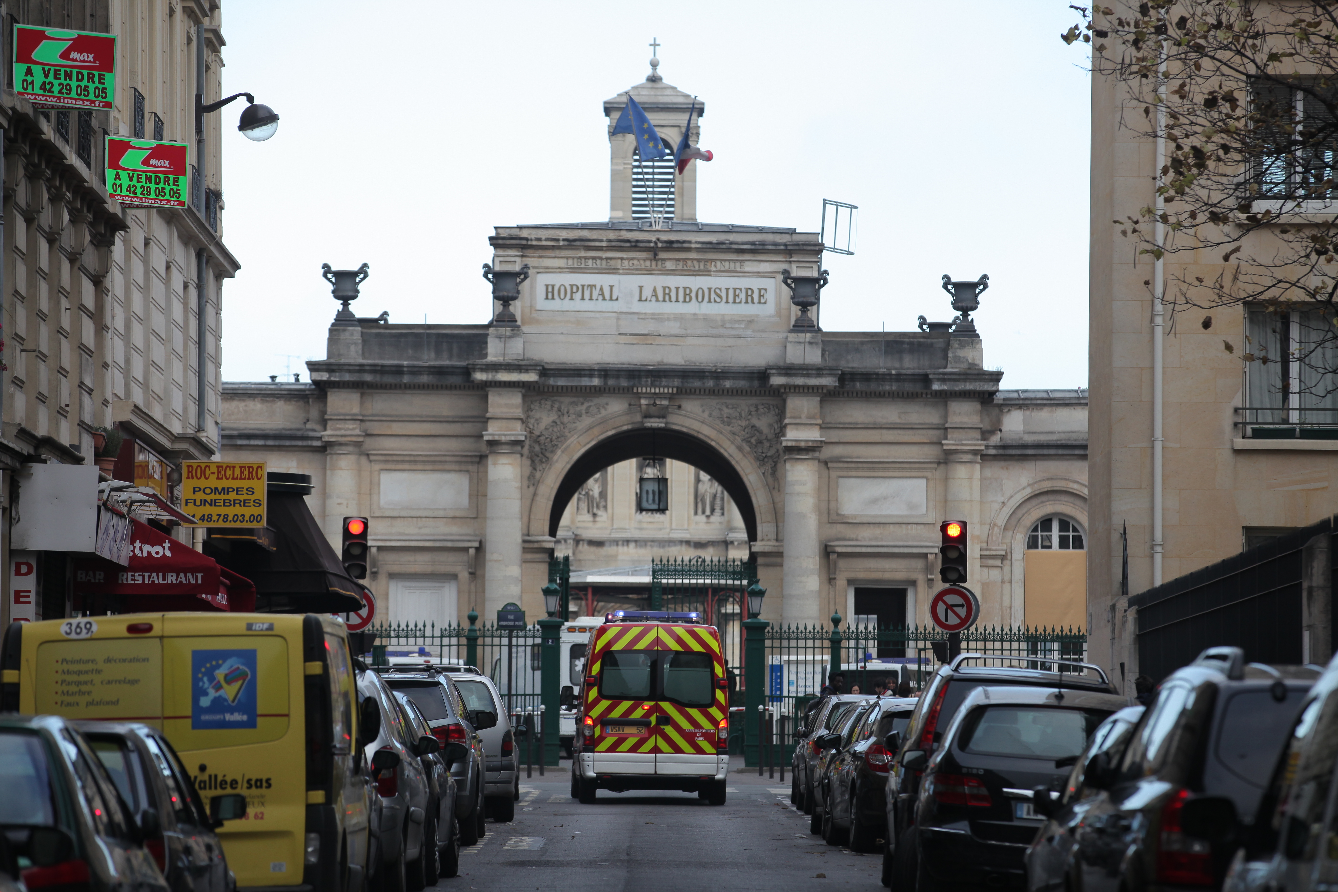Paris (Xe). Des patrouilles avaient été postées devant les différents accès de l’hôpital Lariboisière à la suite d'un appel téléphonique menaçant. (Illustration) LP/Olivier Corsan