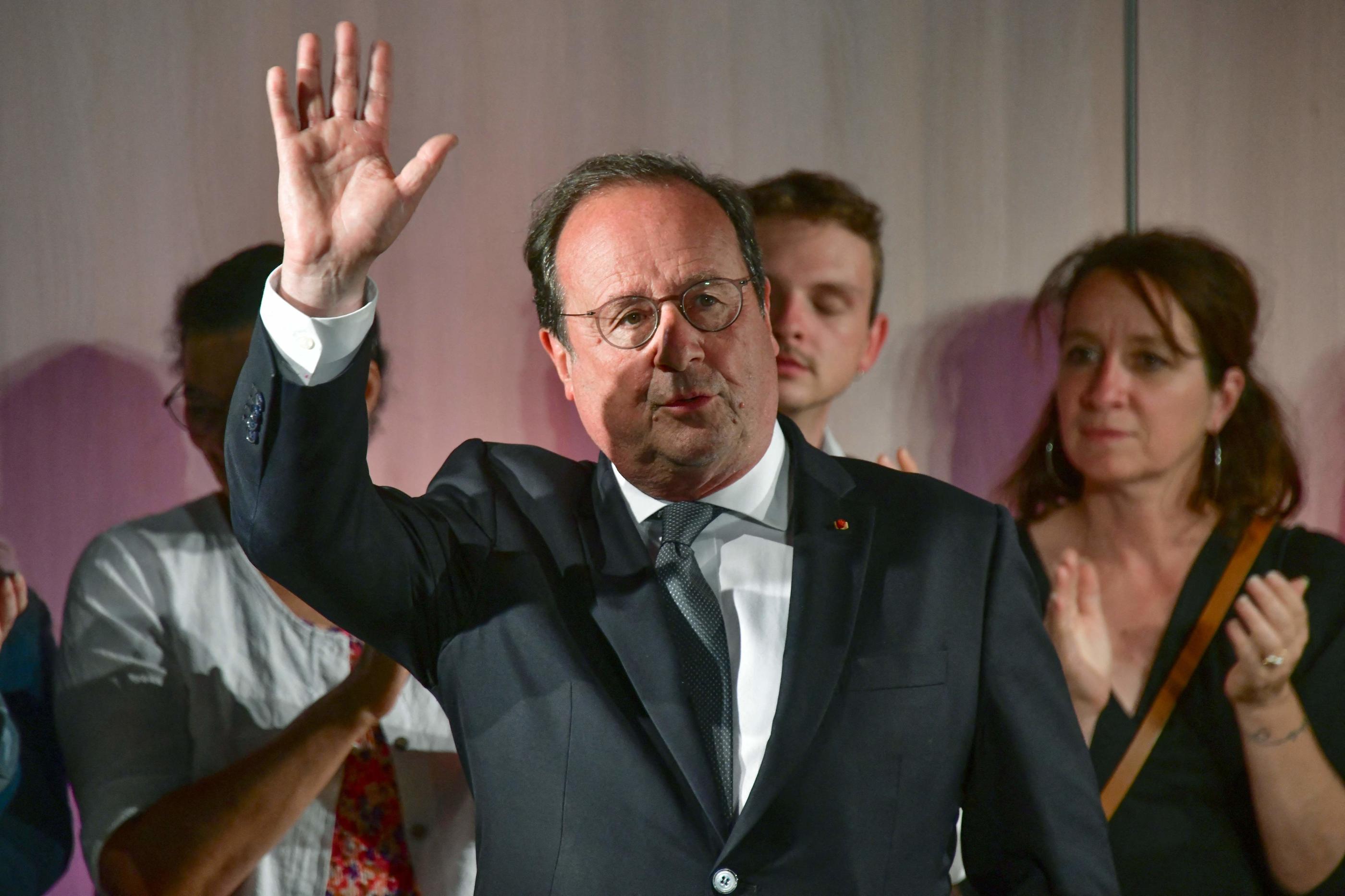 Dans la 1re circonscription de Corrèze, François Hollande a récolté 43,10 % des suffrages, balayant ses adversaires RN et LR. AFP/Pascal Lachenaud