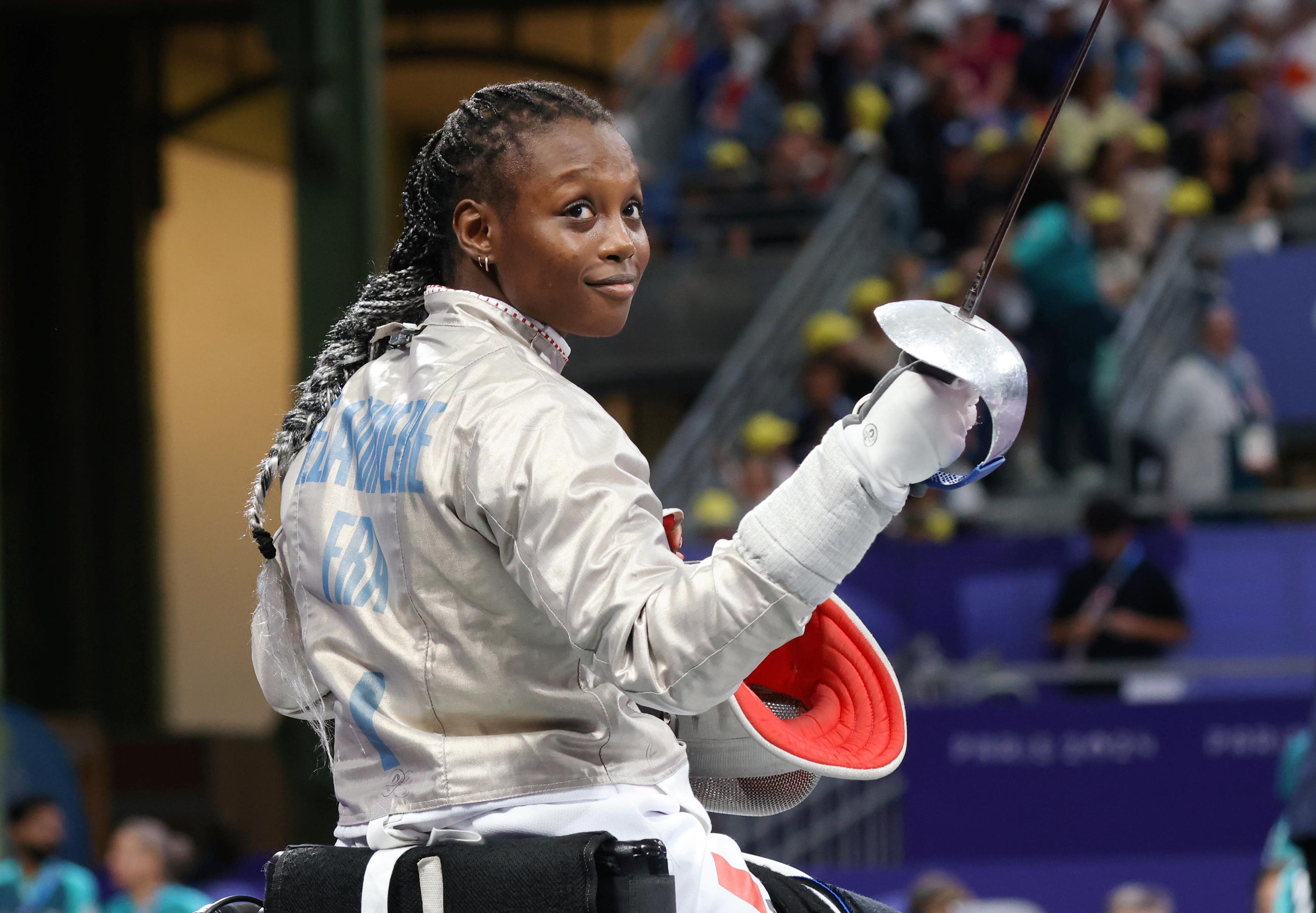 Clémence Delavoipière s'est inclinée au sabre, ce mardi, mais elle retentera sa chance au fleuret et à l'épée, trois ans seulement après avoir commencé l'escrime fauteuil. LP/Jean-Baptiste Quentin