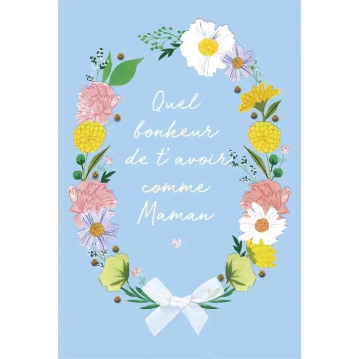 Carte fête des mères : Une jolie carte à offrir à votre maman en or pour  lui souhaiter bonne fête Carte personnalisable avec votre prénom -   France