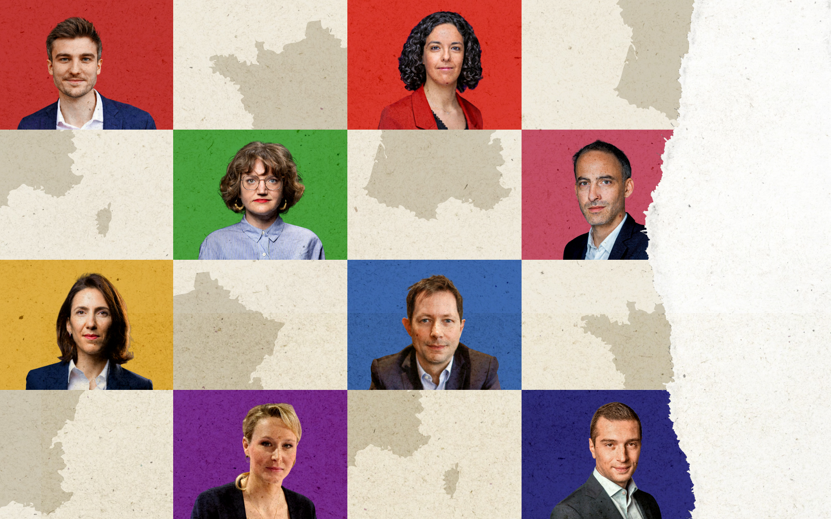 Les huit principales têtes de liste françaises aux élections européennes. Le Parisien-DA/AFP et Sipa