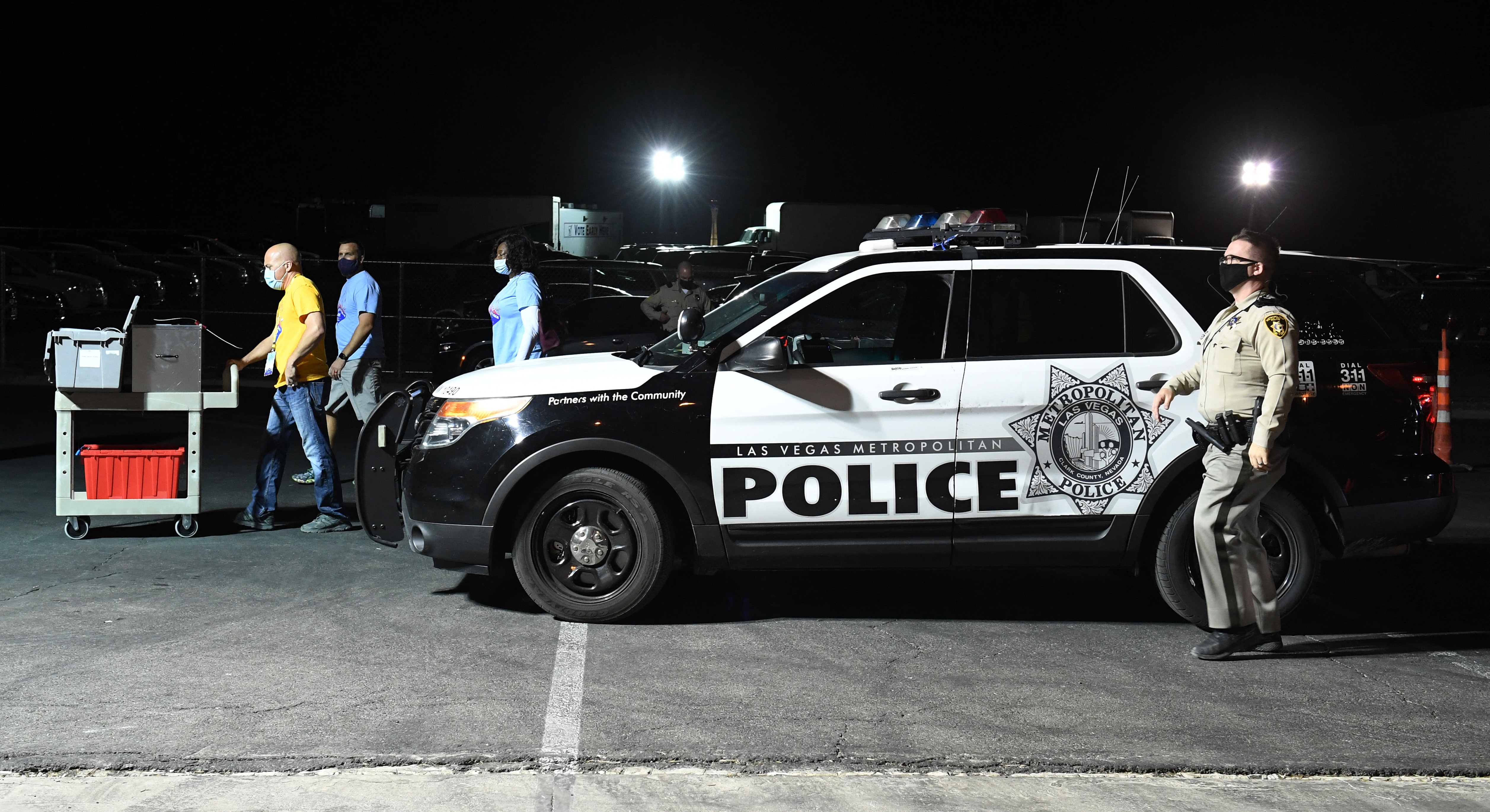 Un véhicule de la police de Las Vegas (illustration). Ethan Miller/AFP