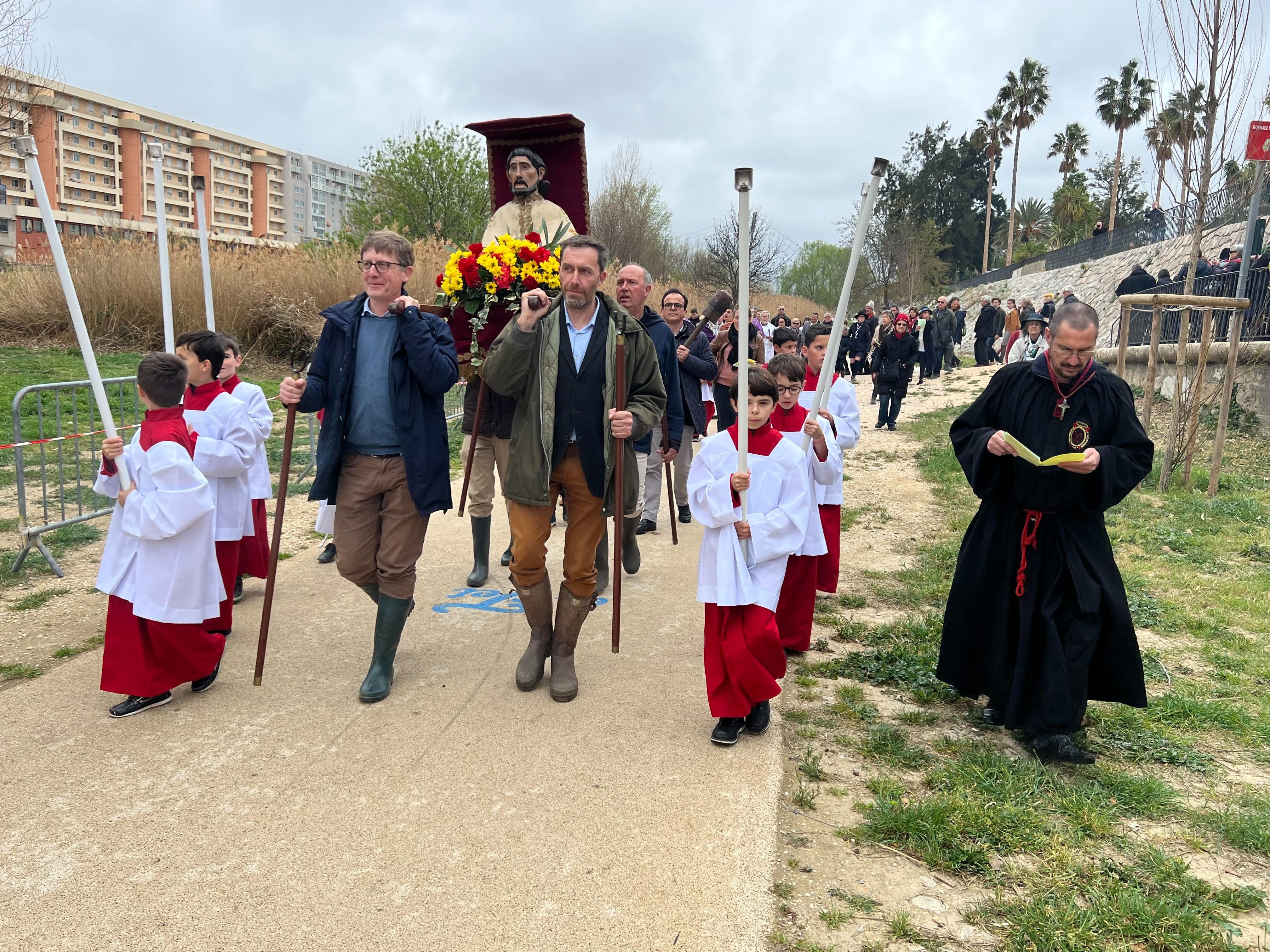 Le 18 mars 2023 déjà, une procession avait été organisée à Perpignan pour que tombe la pluie ! LP/Christian Goutorbe
