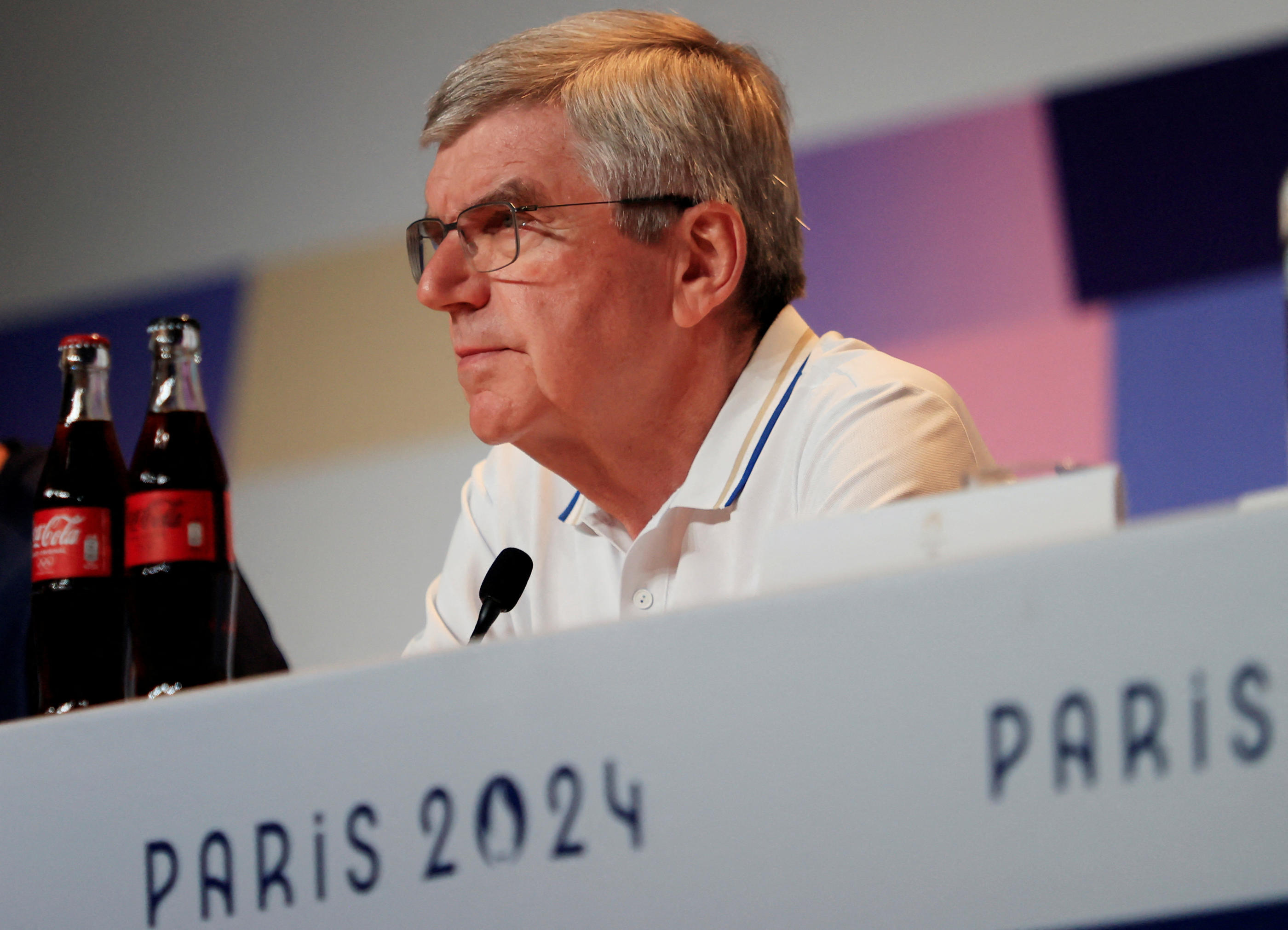 Le patron du CIO Thomas Bach s'est présenté en conférence de presse samedi matin. REUTERS/Carlos Perez Gallardo