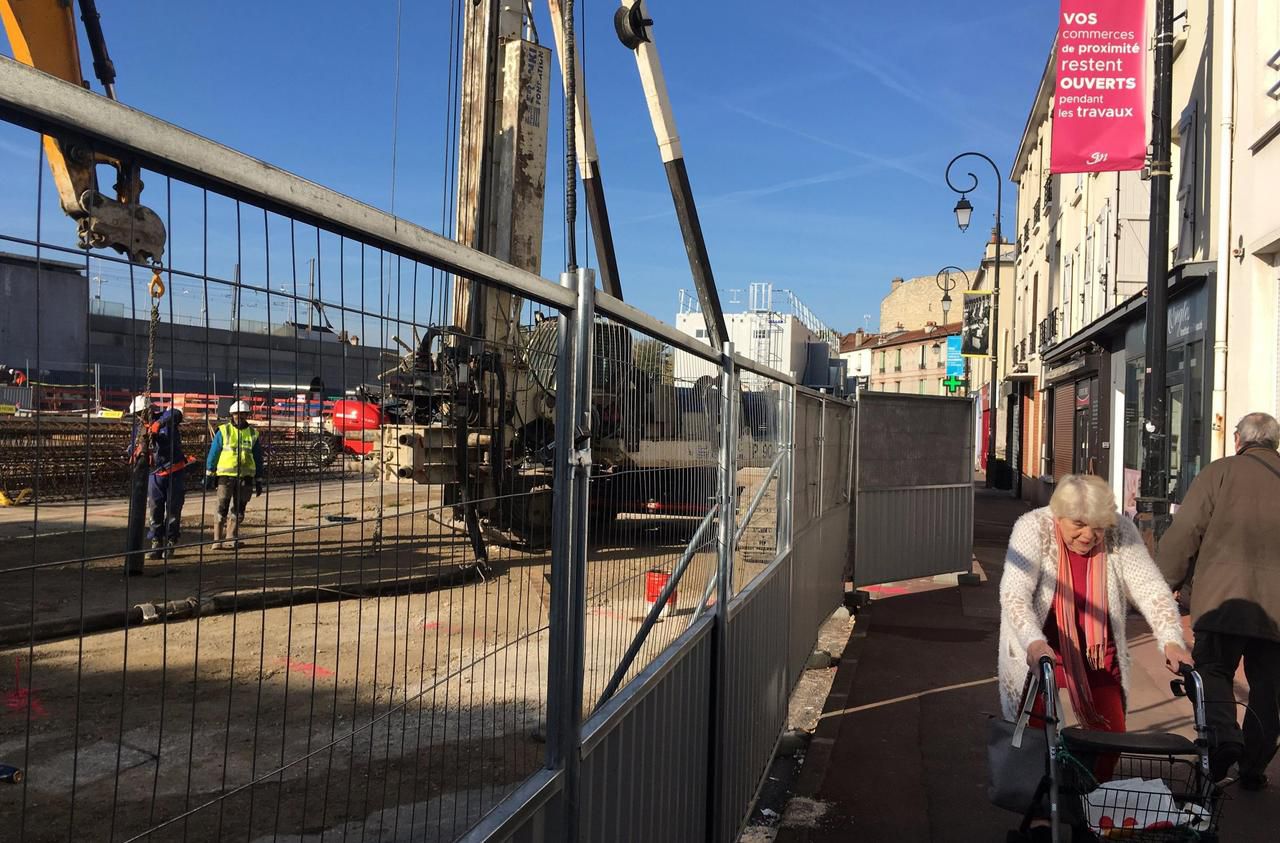 <b></b> Saint-Maur, ce mardi. Les commerçants et les riverains du chantier de la future gare du Grand Paris continuent de dénoncer les nuisances. 