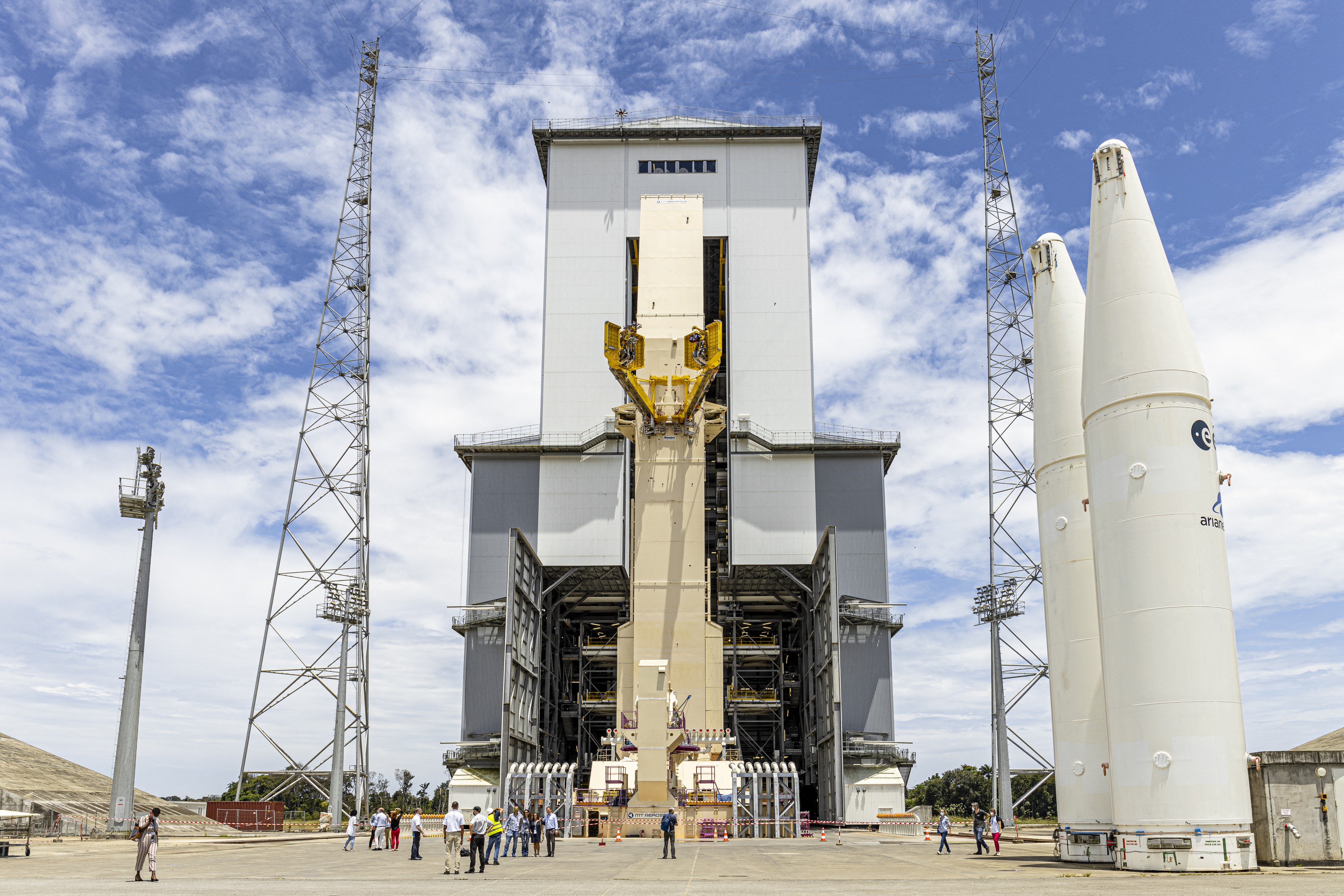 La fusée Ariane 6 fera partie des lanceurs des satellites du projet Kuiper. AFP/ Jody Amiet