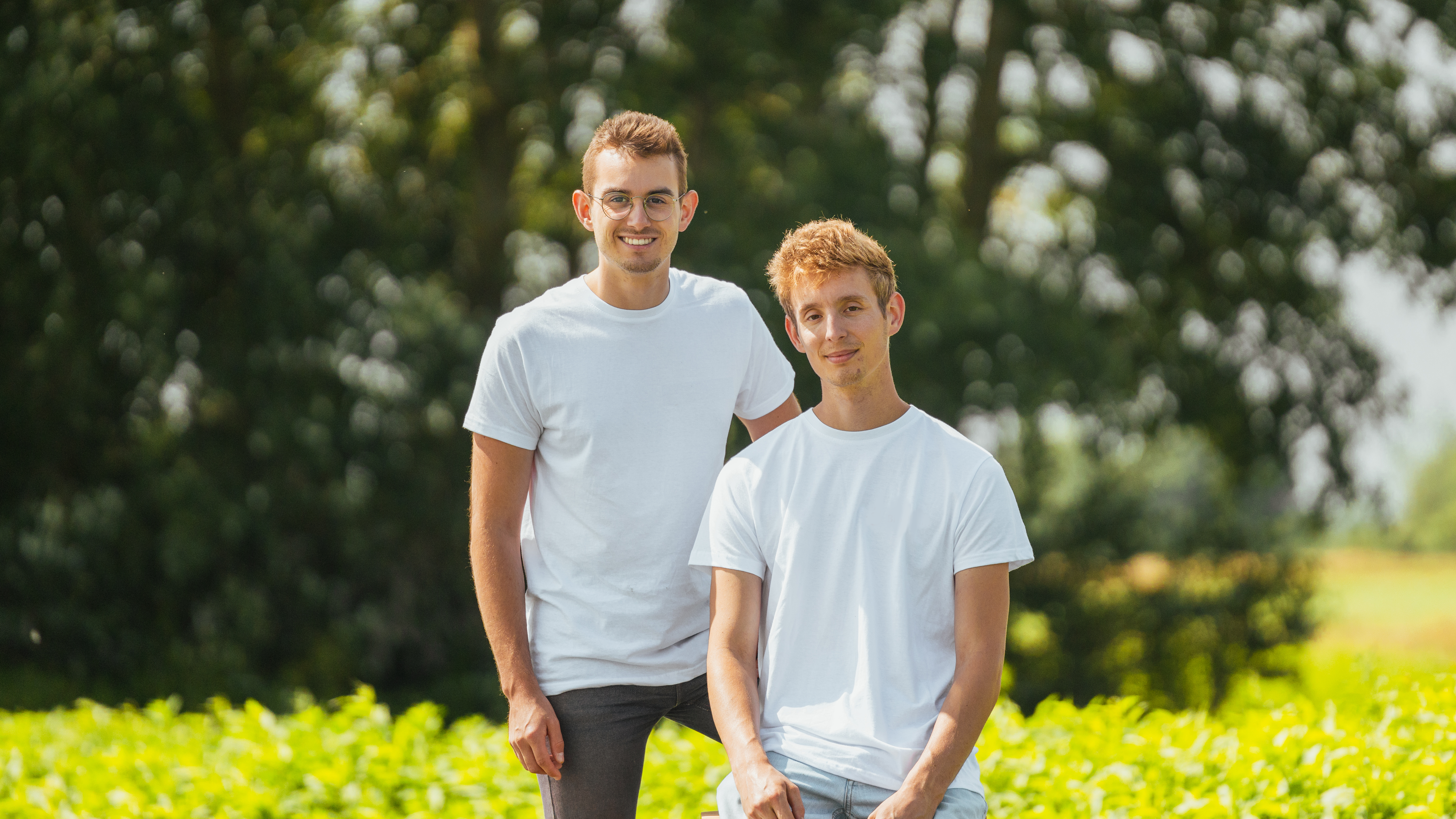 Maxime et Stéphane, co-fondateur de Pour Demain, une startup qui aide les agriculteurs en conversion bio à mettre en avant leur produit à un "juste prix". Maxime Durand