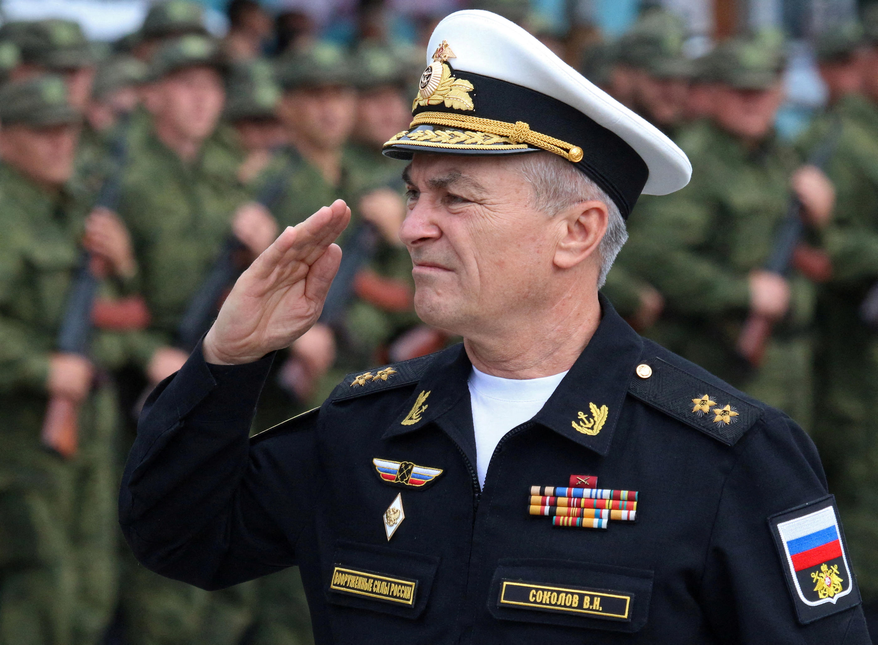 Le commandant de la flotte russe, Viktor Sokolov, a été donné pour mort par Kiev. Reuters/Alexey Pavlishak
