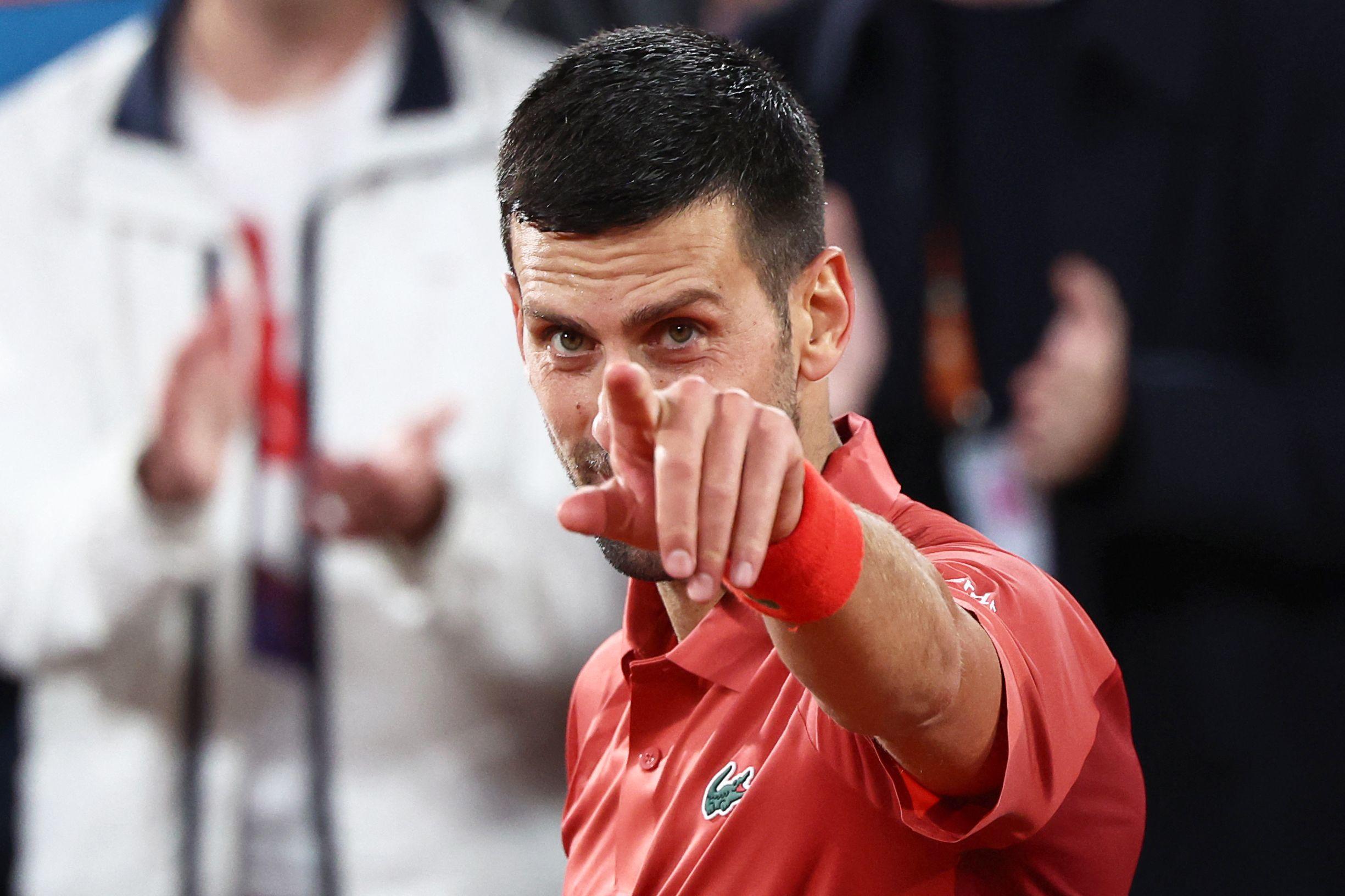 Novak Djokovic détient un nouveau record : celui du match le plus tardif à Roland-Garros. AFP/Emmanuel Dunand