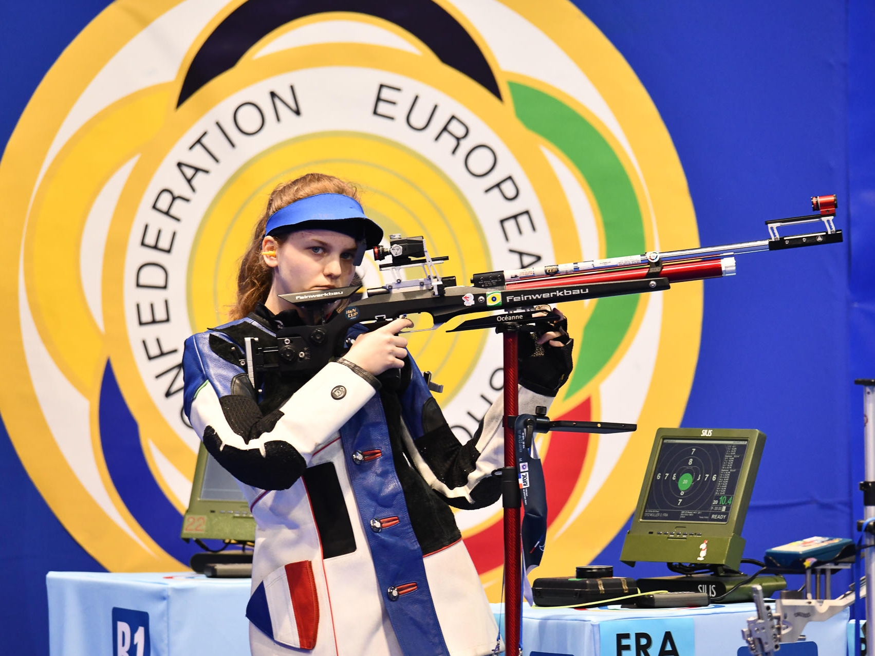 Océanne Muller lors de Championnats d'Europe de tir à la carabine à Osijek en Croatie. FFTir