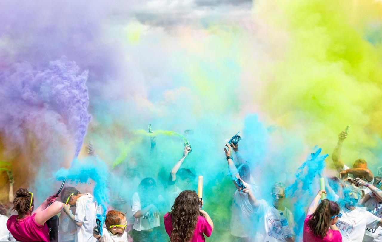 <b></b> Une bataille de couleurs avec des poudres lancées sur les participants, comme à la Happy Run de Brie-Comte-Robert (photo), est organisée le 30 août à 19 heures à Lieusaint. 