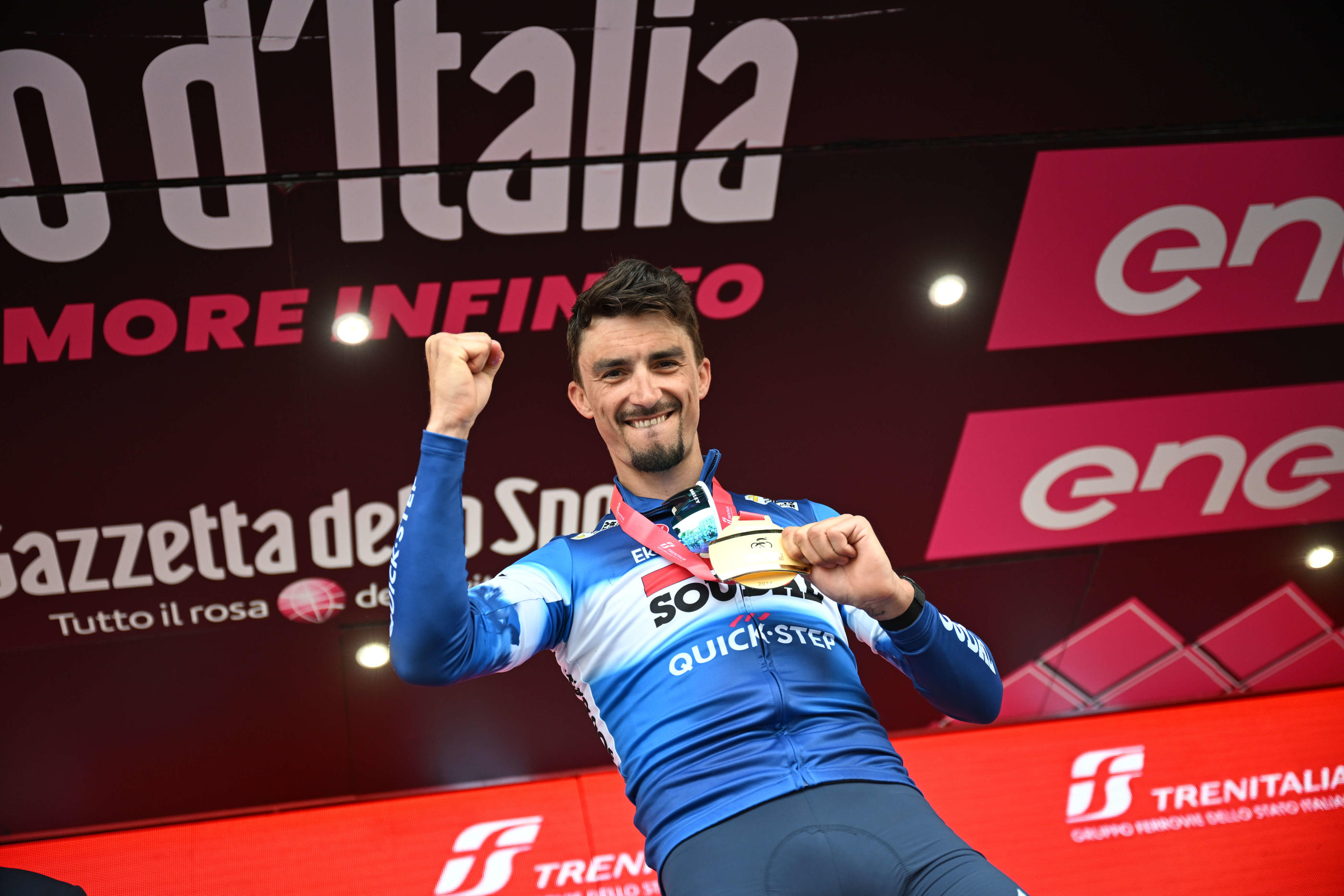 Le Français a réalisé un numéro d'exception pour remporter sa première victoire sur le Tour d'Italie après celle sur la Vuelta et ses six sur le Tour de France. Icon Sport