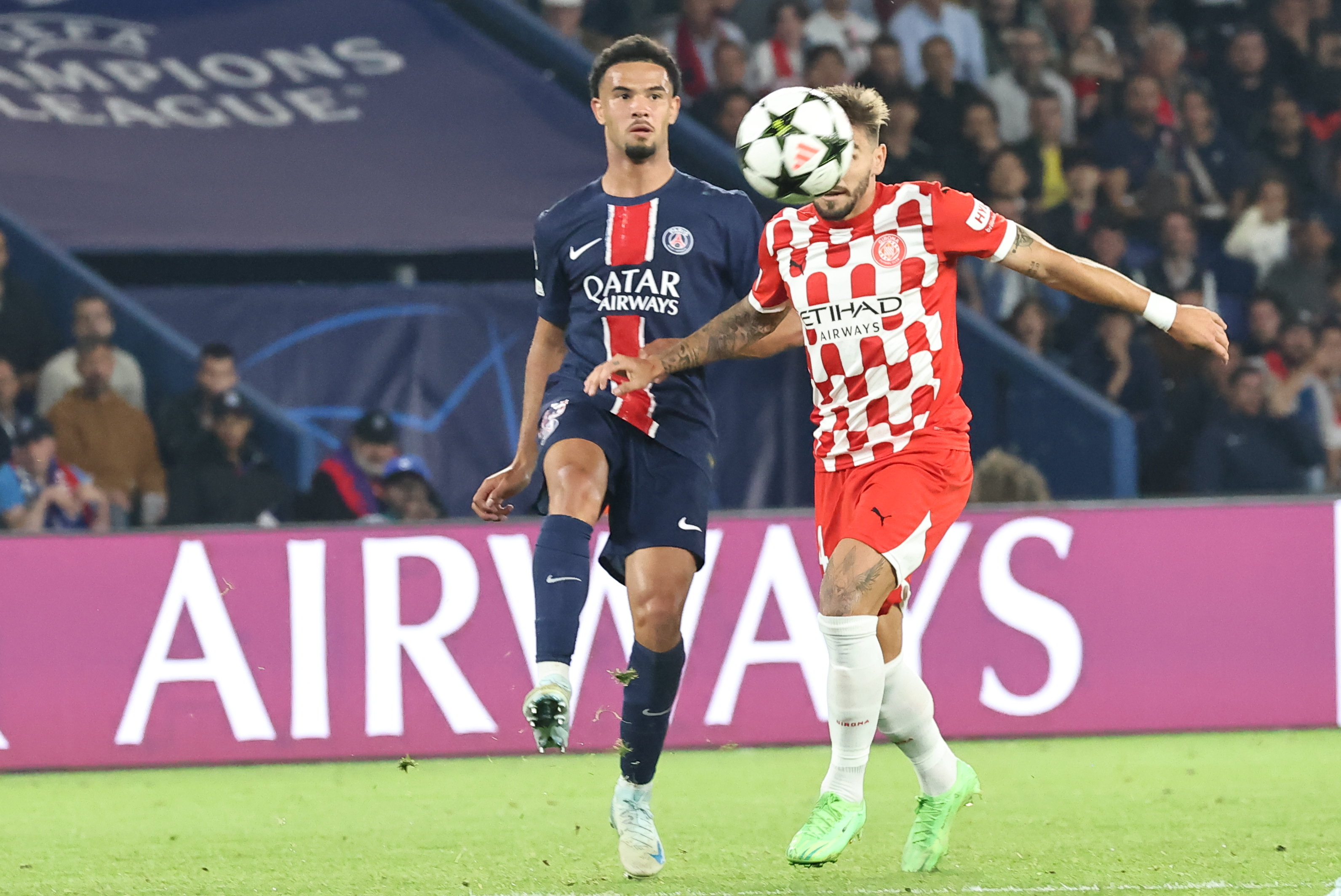 Si Paris a souffert pour son premier match de Ligue des champions de la saison face à Gérone, Warren Zaïre Emery s'est plutôt distingué. LP / Fred Dugit