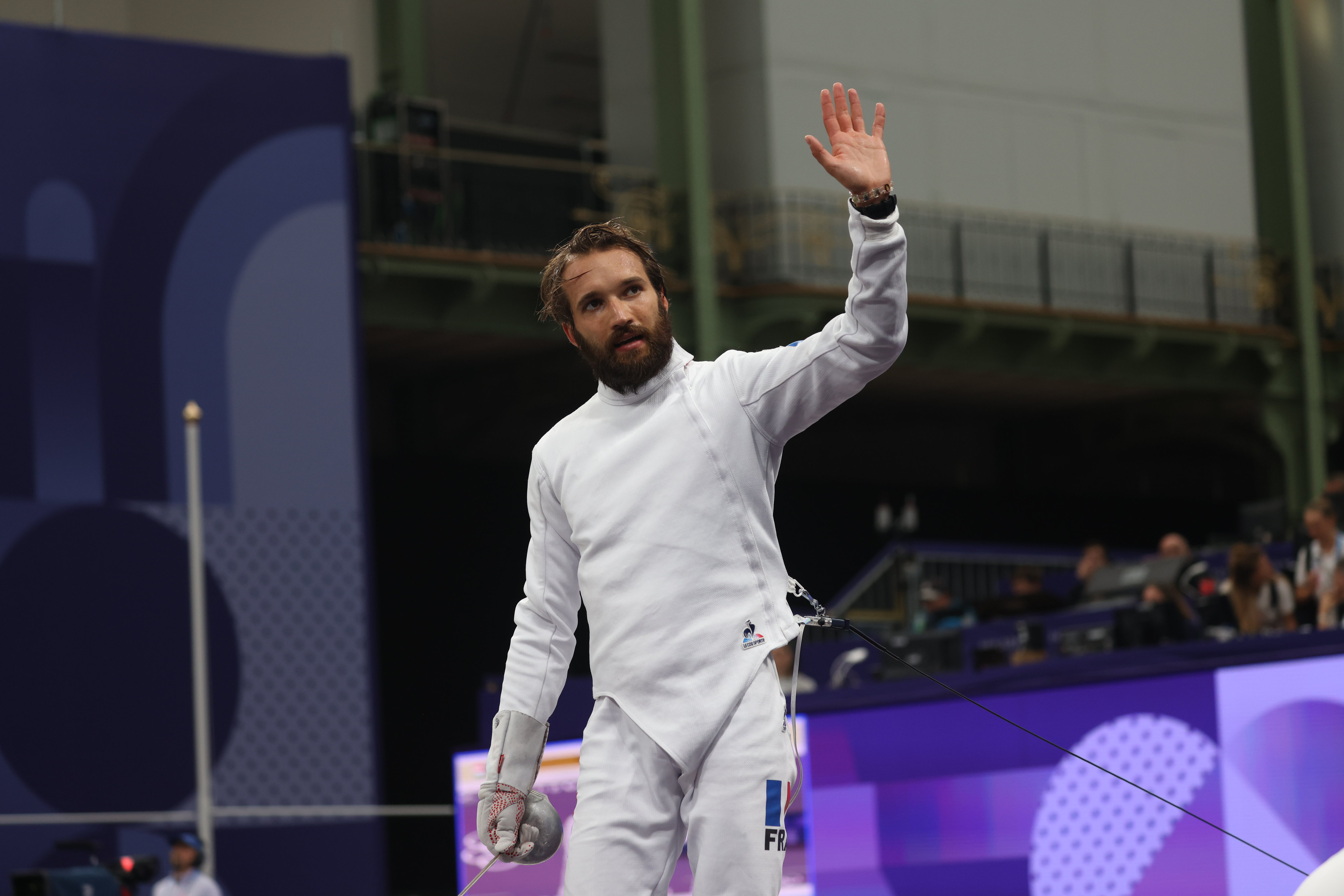 Romain Cannone a été sorti dès les huitièmes de finale à l'épée masculine. LP/Jean-Baptiste Quentin