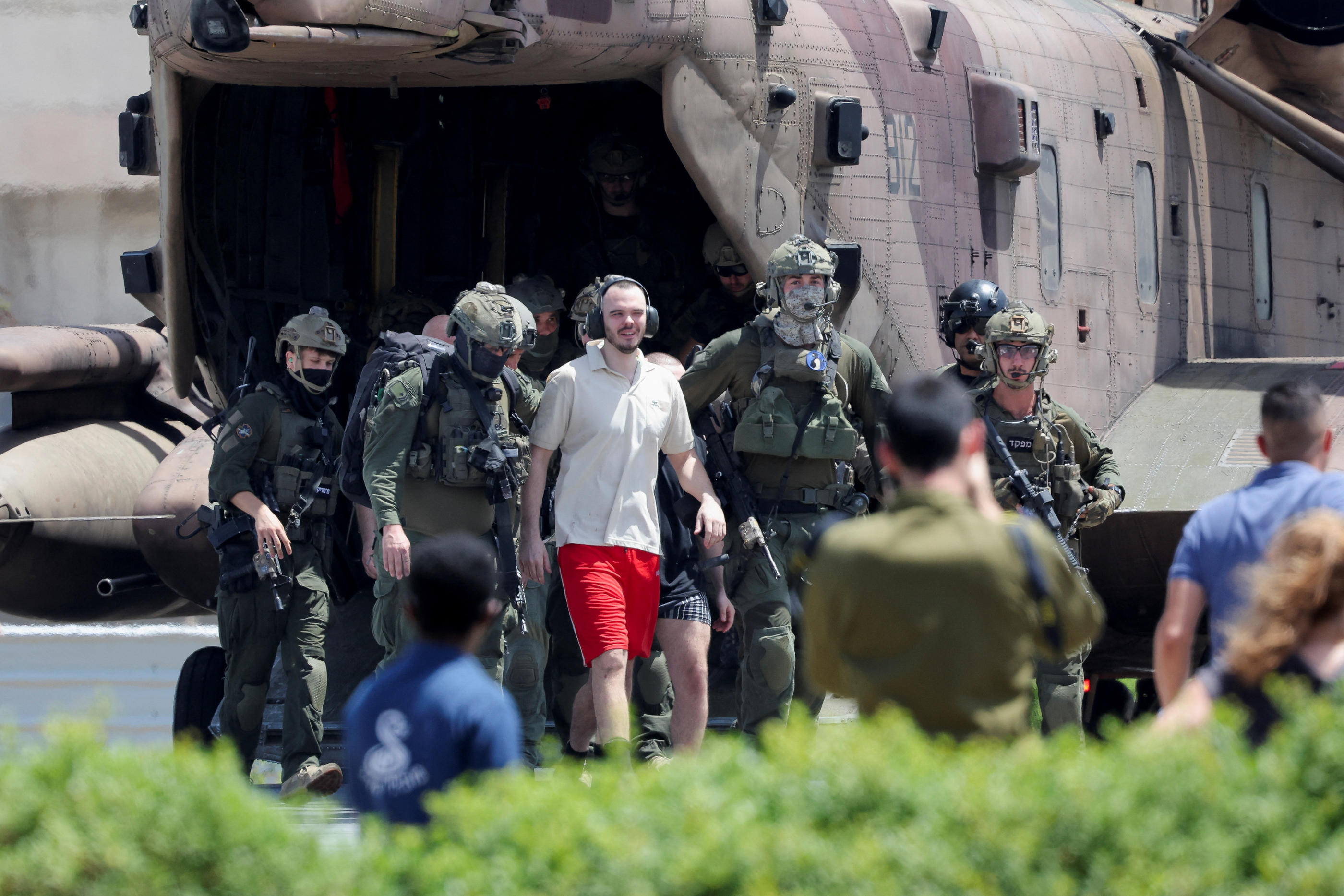Andrey Kozlov, l'un des otages libérés du Hamas le 8 juin 2024. REUTERS/Marko Djurica