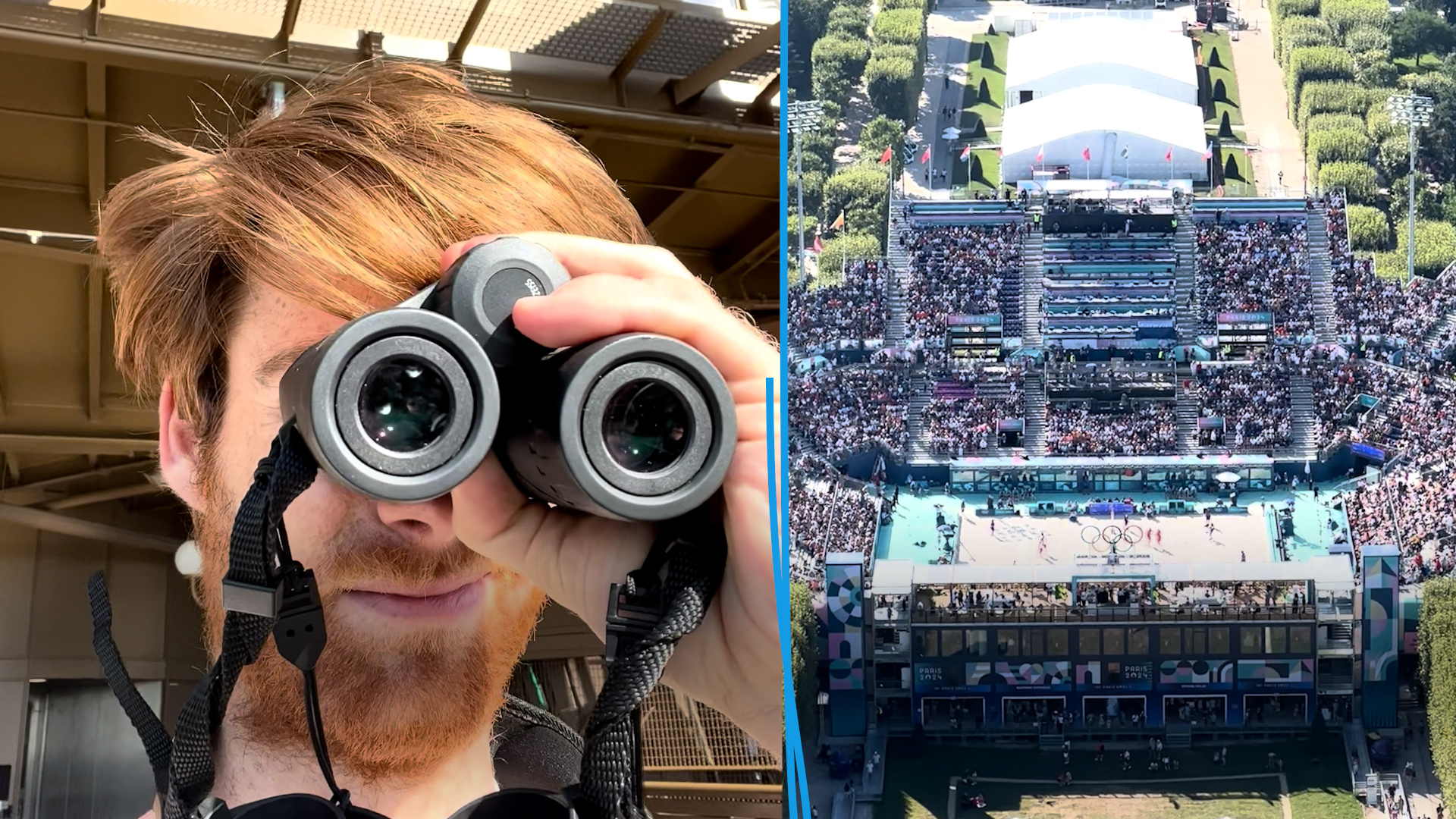 Muni d'une paire de jumelles, notre reporter a suivi un match de beach volley depuis le 2e étage de la tour Eiffel. LP/Matthieu Hennequin