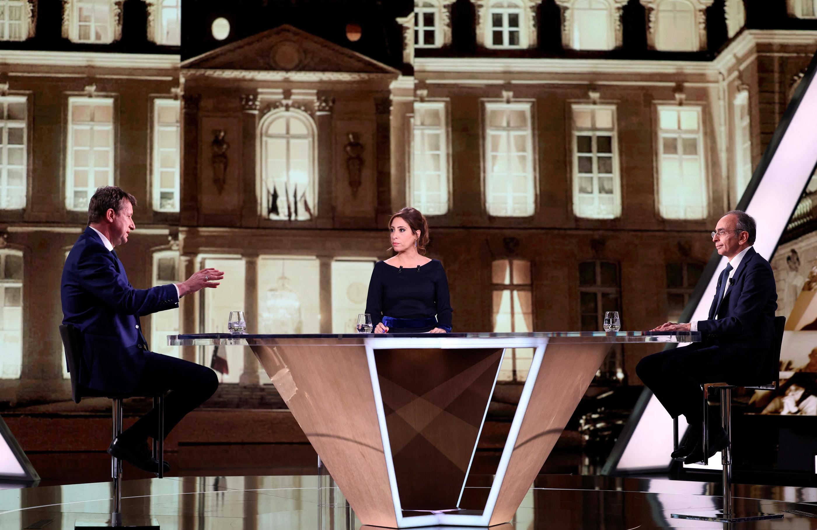 Le débat entre Eric Zemmour et Yannick Jadot fut très animé. AFP/THOMAS COEX