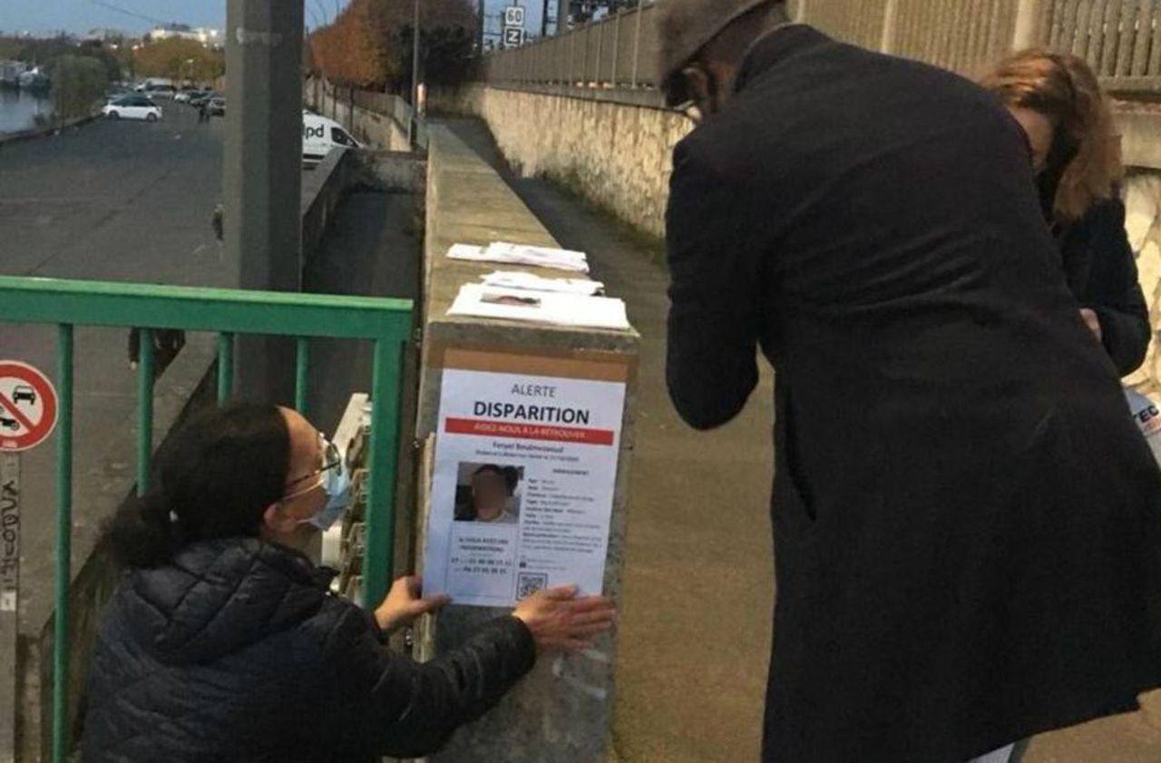 <b></b> Ablon, samedi 7 novembre. Une centaine de personnes s’étaient organisées pour diffuser largement l’avis de disparition de Feryel.